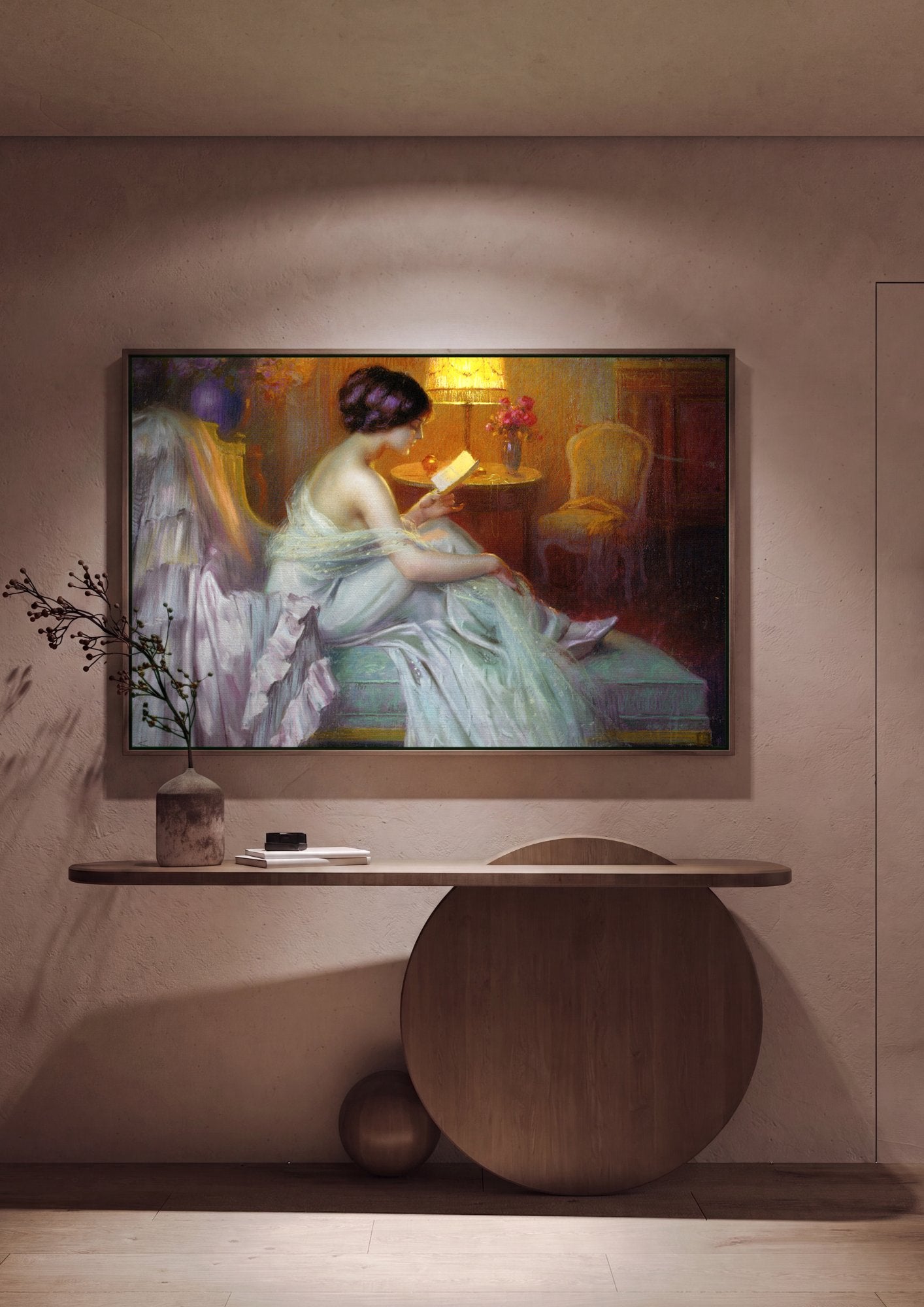 Quadro Decorativo A Leitura da Carta - Delphin Enjolras em ambiente decorado