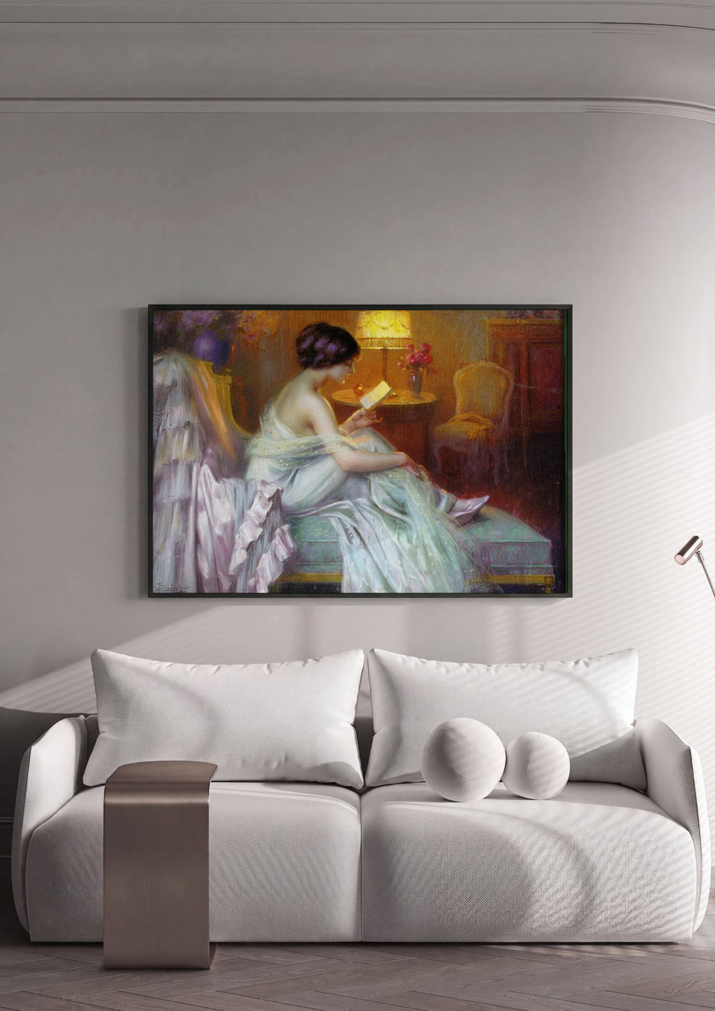 Quadro Decorativo A Leitura da Carta - Delphin Enjolras em ambiente decorado