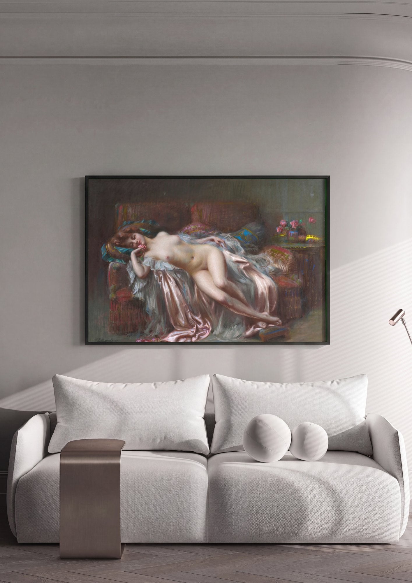 Quadro Decorativo A Jovem Adormecida - Delphin Enjolras em ambiente decorado