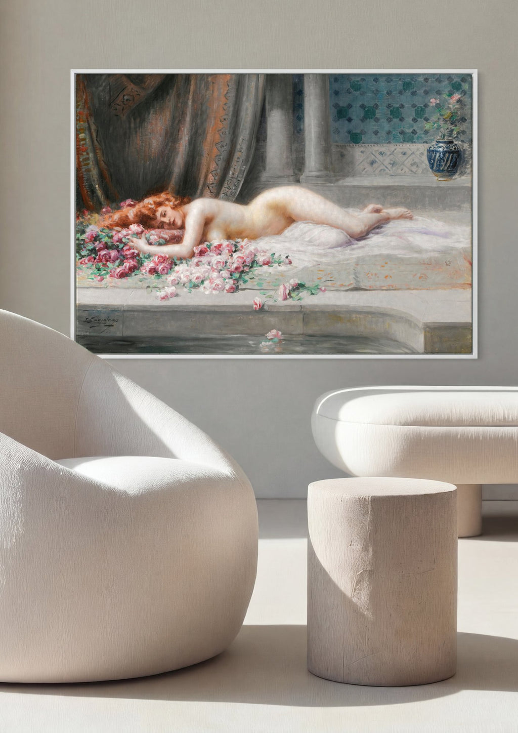 Quadro Decorativo A Ninfa Adormecida - Delphin Enjolras em ambiente decorado