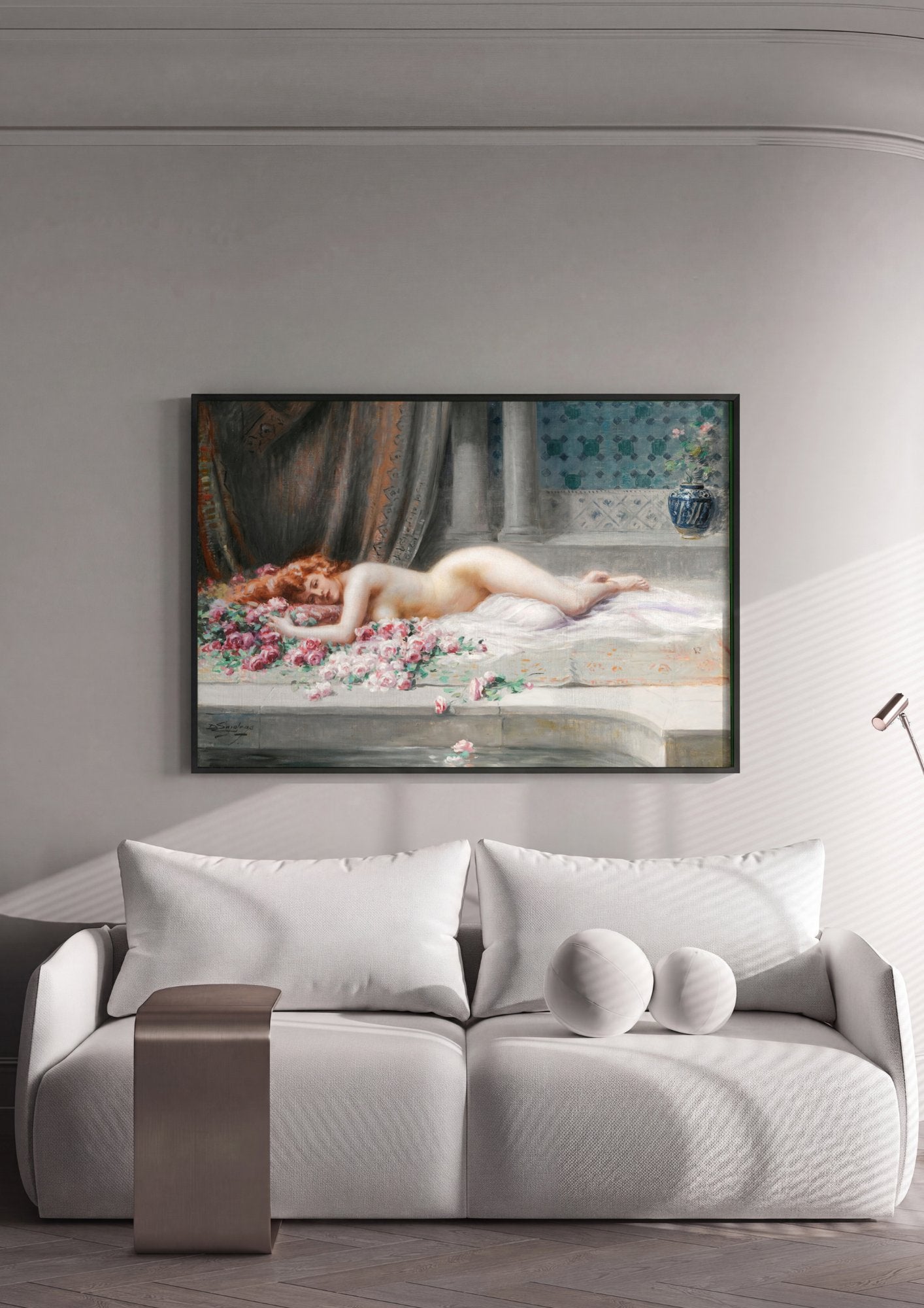 Quadro Decorativo A Ninfa Adormecida - Delphin Enjolras em ambiente decorado