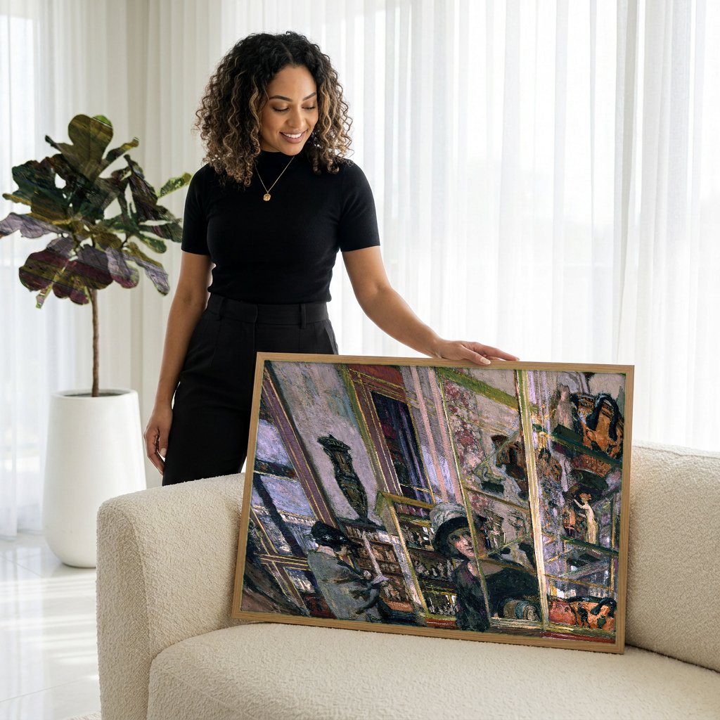 Quadro Decorativo A Loja de Antiguidades - Vuillard com modelo em ambiente
