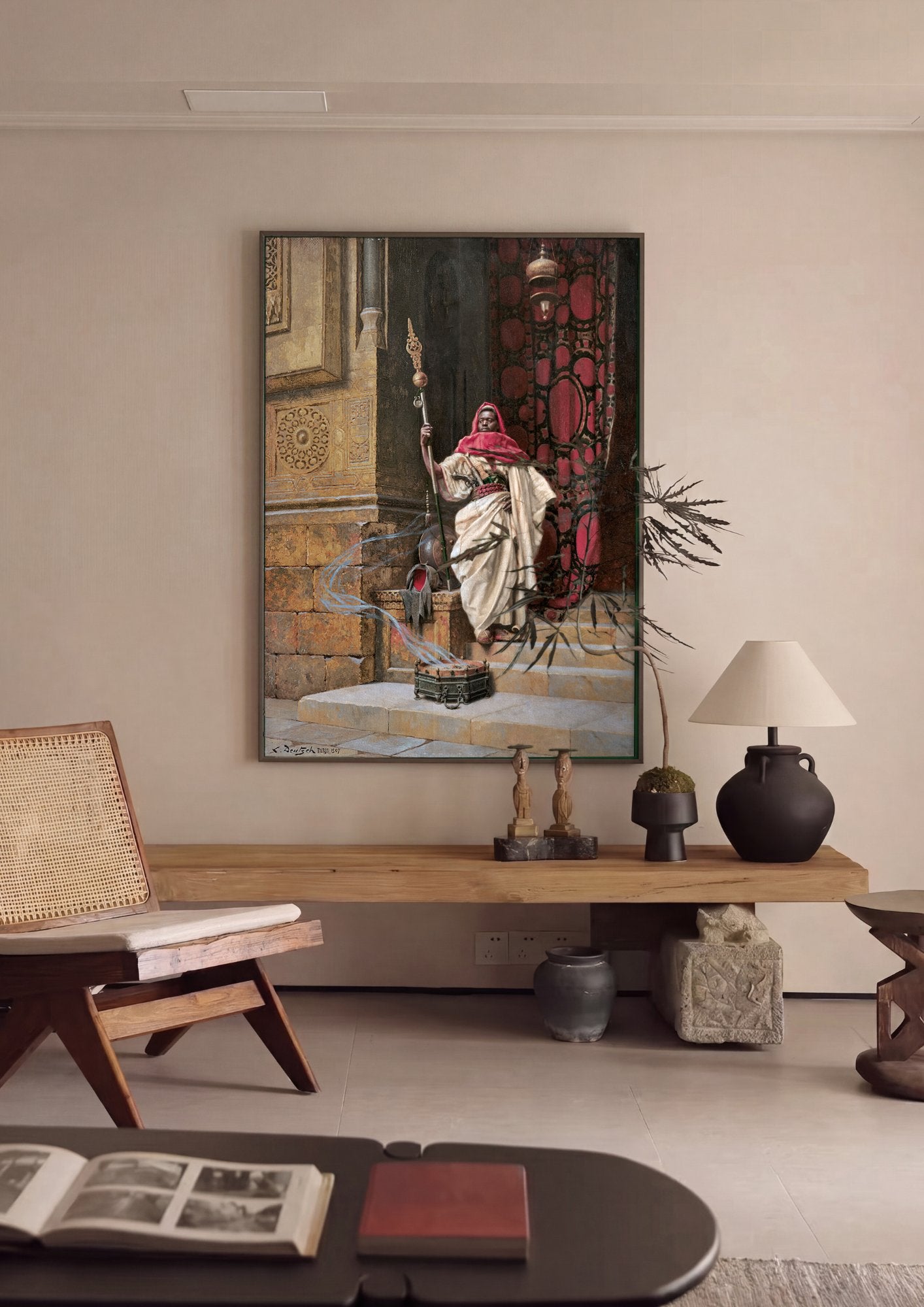 Quadro Decorativo O Sentinela - Ludwig Deutsch em ambiente decorado