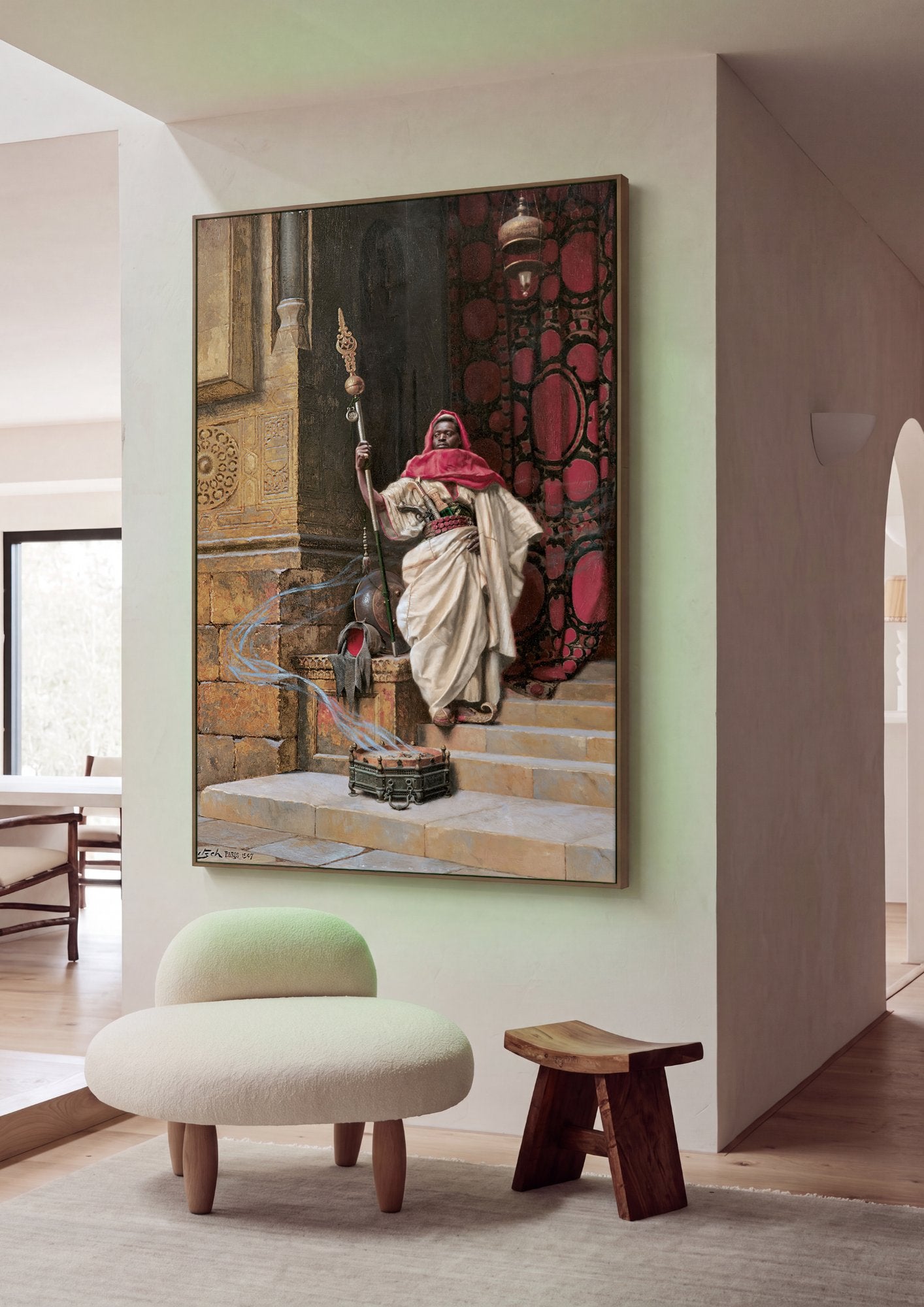Quadro Decorativo O Sentinela - Ludwig Deutsch em ambiente decorado