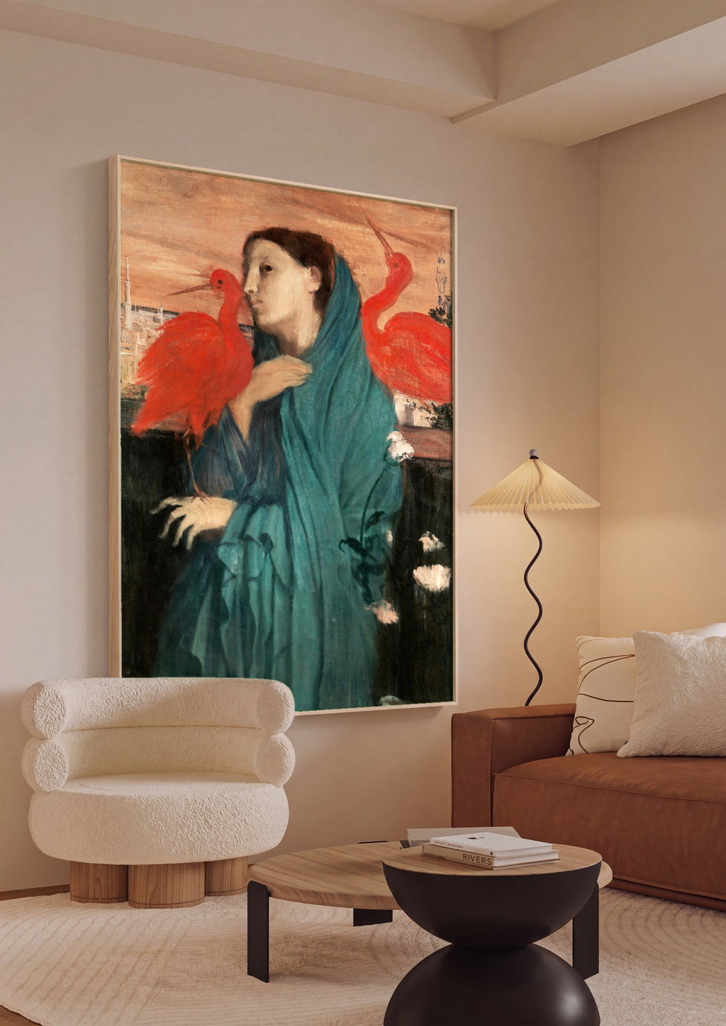 Quadro Decorativo A Mulher dos Íbis - Edgar Degas em ambiente decorado