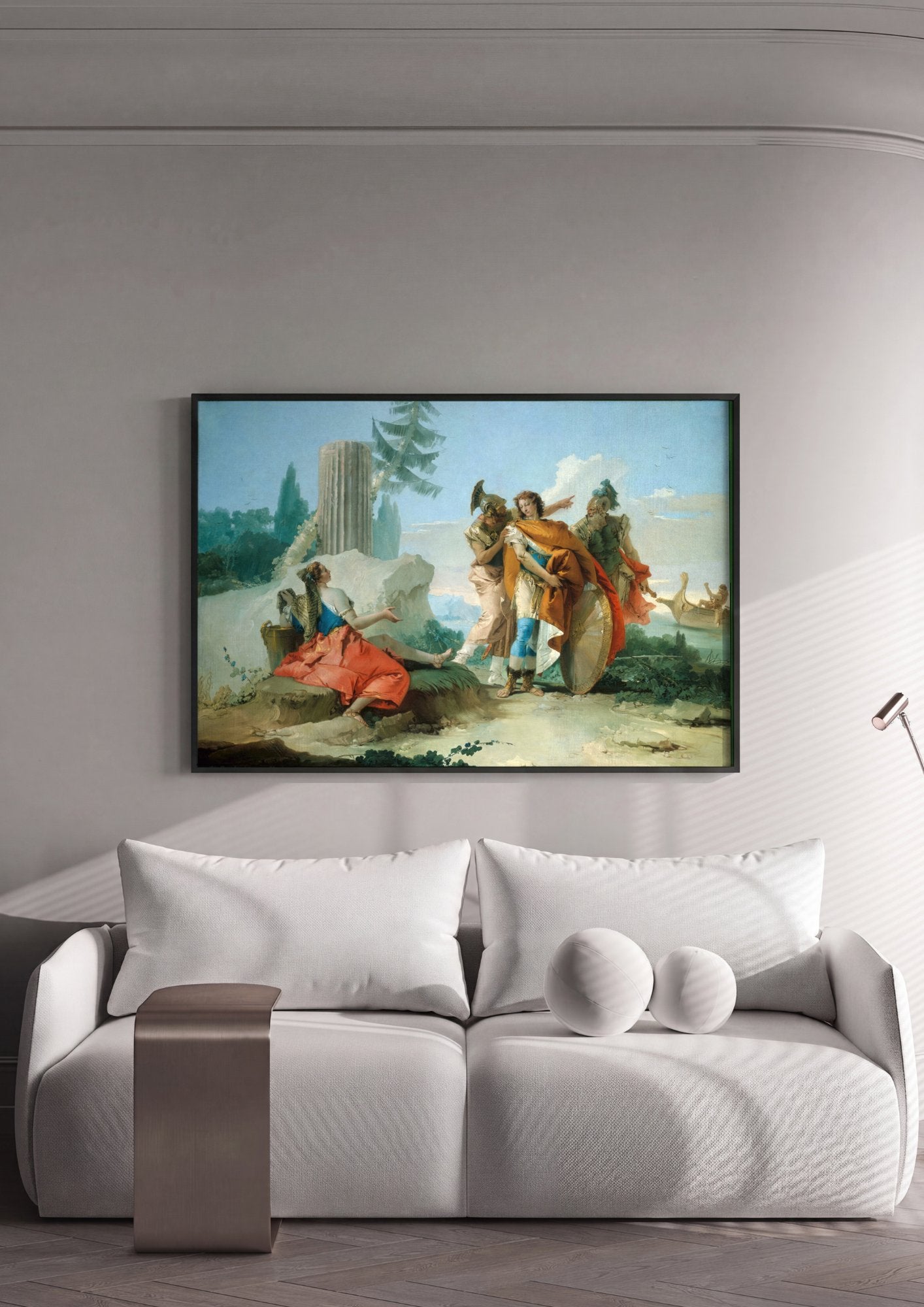 Quadro Decorativo Aeneas Abandonando Dido - Tiepolo em ambiente decorado