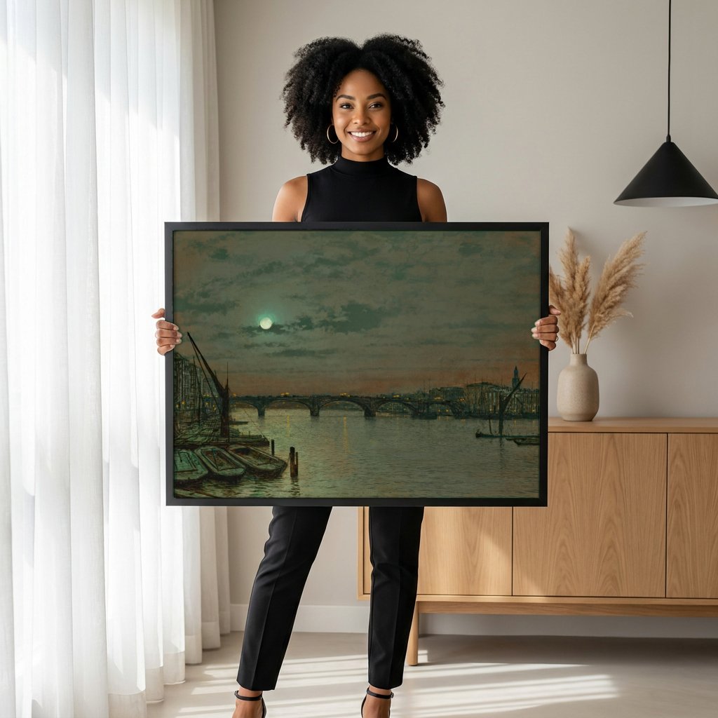 Quadro Decorativo 'Blackman Street, London' - Grimshaw com modelo em ambiente