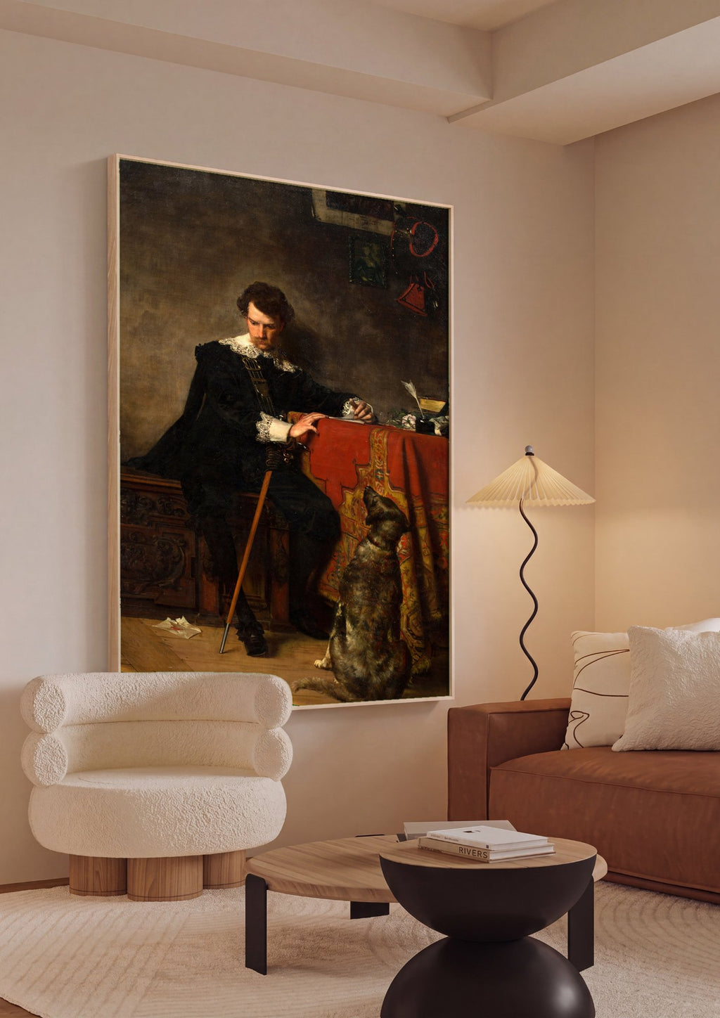 Quadro Decorativo O Poeta (ou O Pensador) - Wladyslaw Czachórski em ambiente decorado