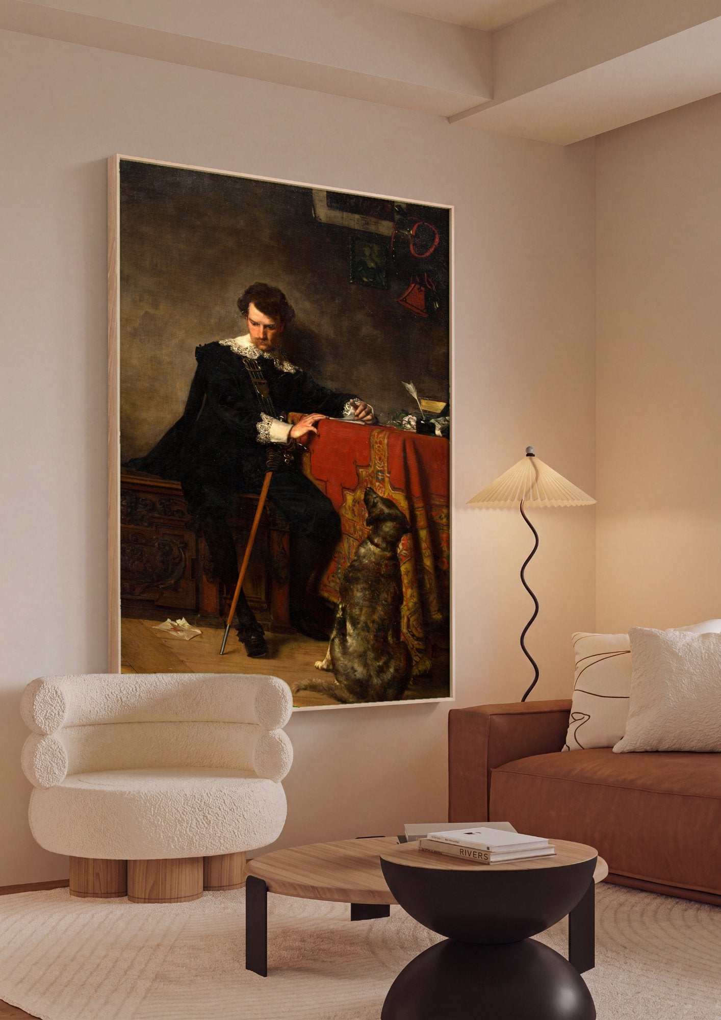 Quadro Decorativo O Poeta (ou O Pensador) - Wladyslaw Czachórski em ambiente decorado