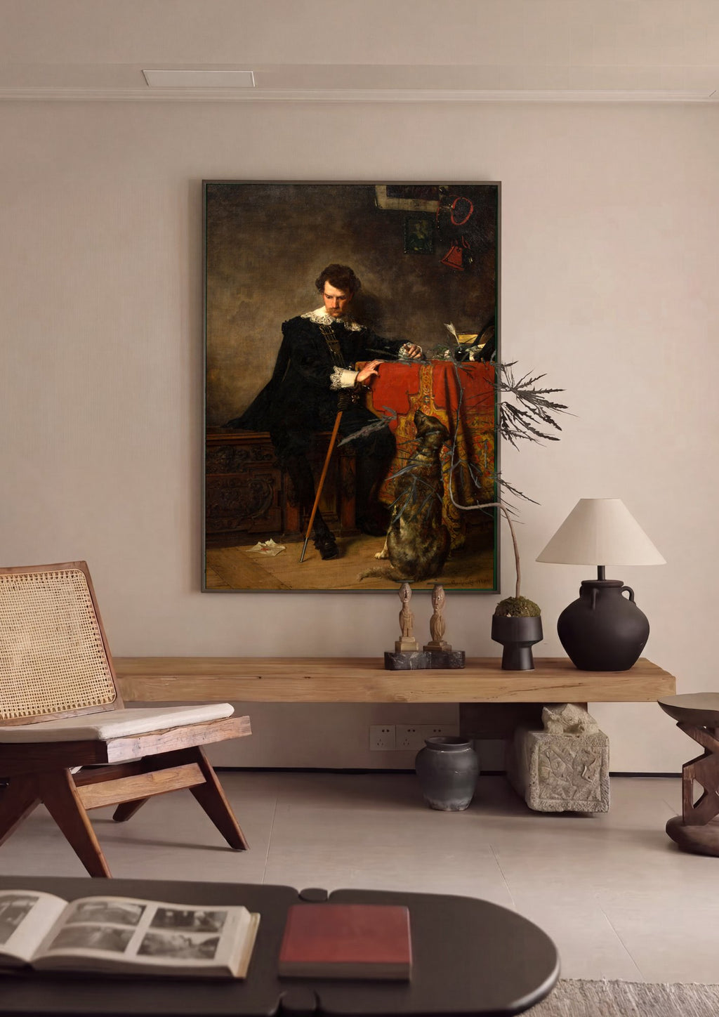Quadro Decorativo O Poeta (ou O Pensador) - Wladyslaw Czachórski em ambiente decorado