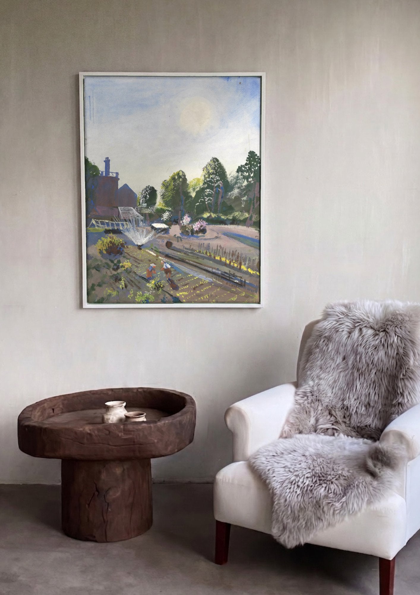 Quadro Decorativo Jardins com Irrigador - Oskar Laske em ambiente decorado