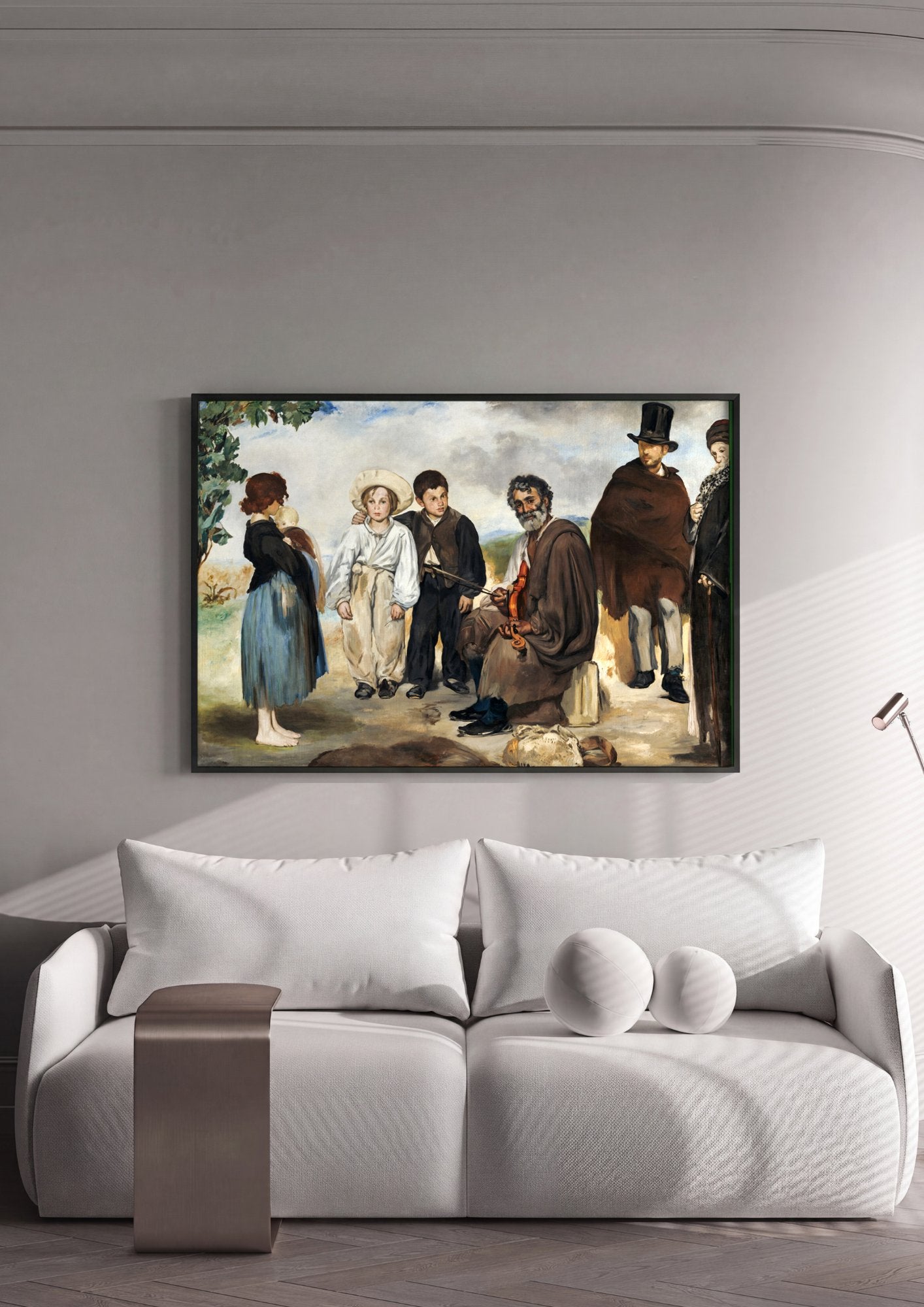 Quadro Decorativo Os Velhos Músicos - Edouard Manet em ambiente decorado