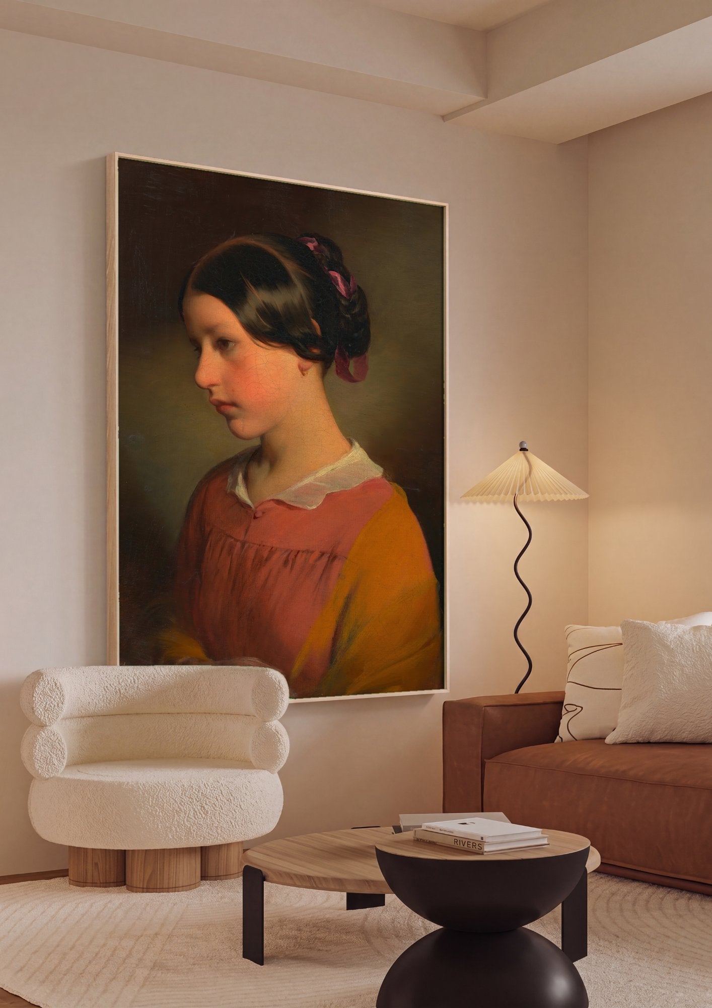 Quadro Decorativo A Jovem Amelie - Friedrich Von Amerling em ambiente decorado