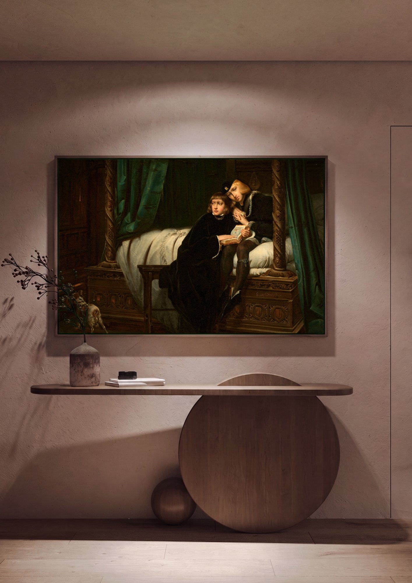 Quadro Decorativo Os Dois Irmãos (ou Eduardo V e Duque de York) - Simmler em ambiente decorado