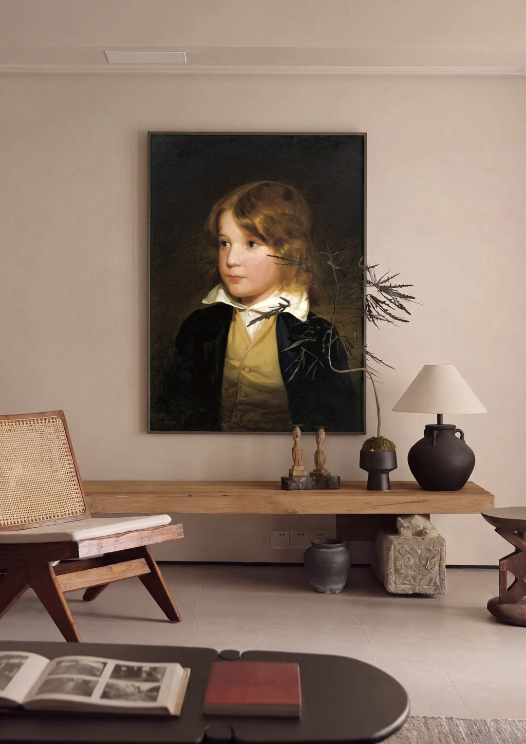 Quadro Decorativo Retrato de Menino - Friedrich von Amerling | quadro emoldurado na parede