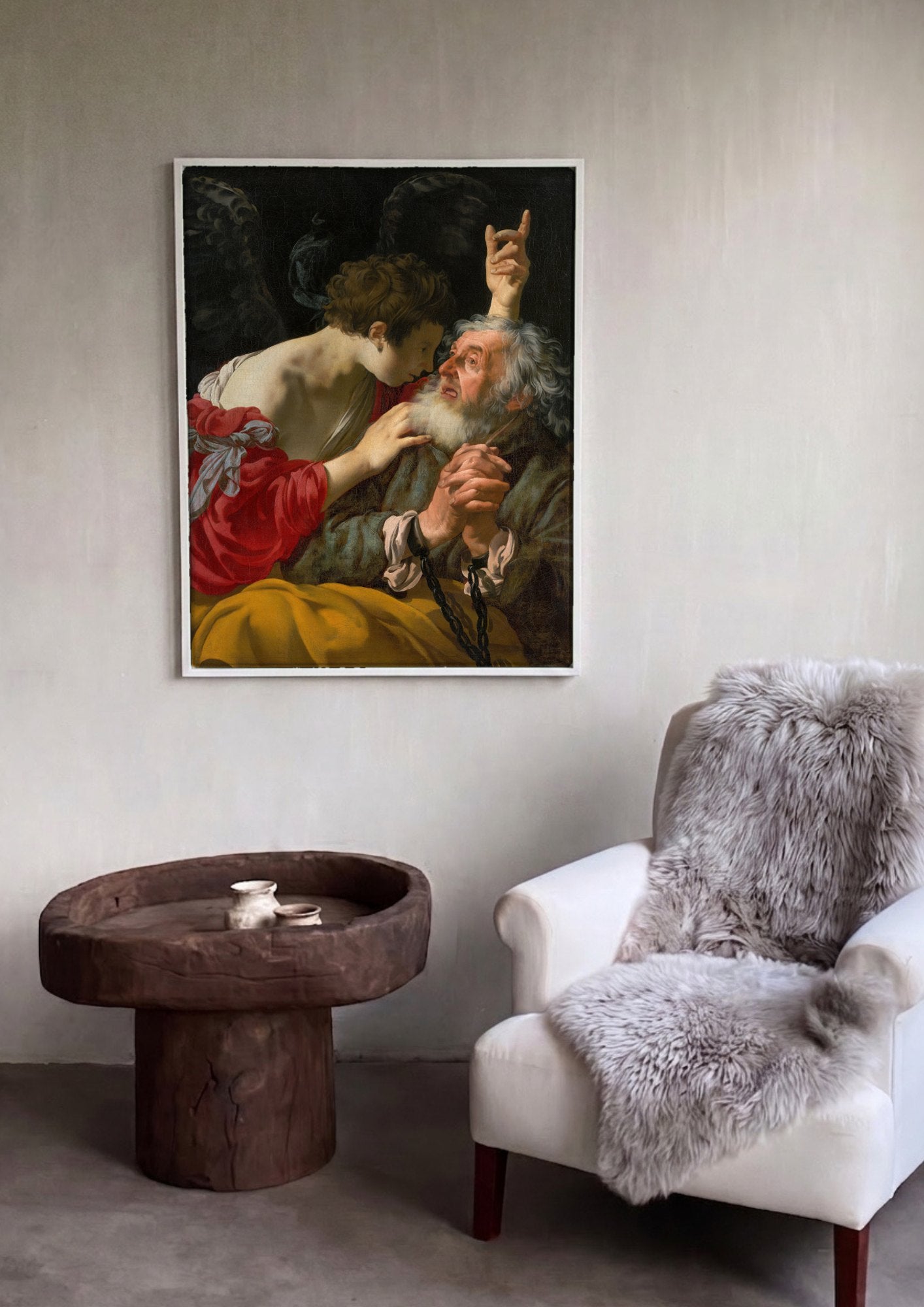 Quadro Decorativo A Libertação de São Pedro - Hendrick ter Brugghen | quadro emoldurado na parede