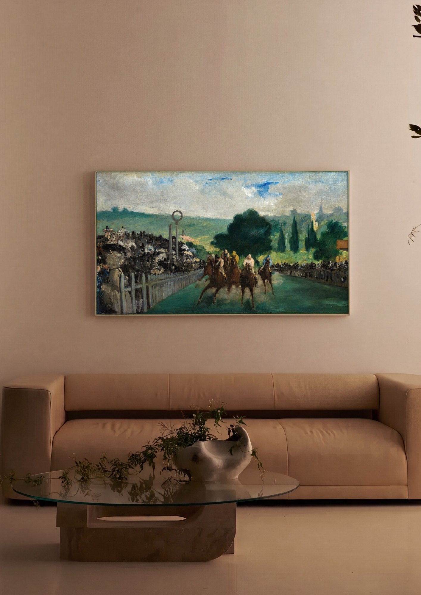 Quadro Decorativo A Corrida de Cavalos em Longchamp - Manet | quadro emoldurado na parede