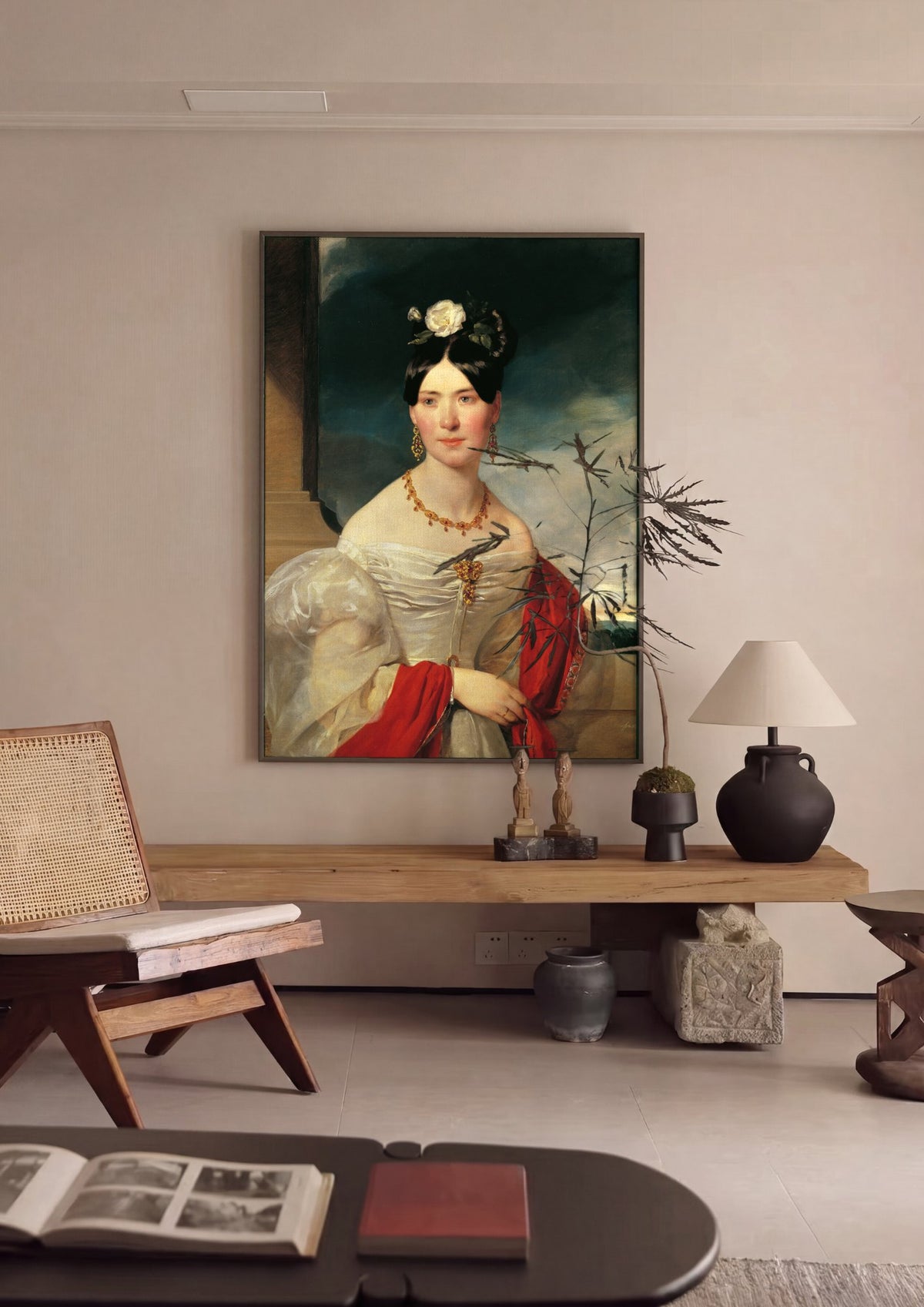 Quadro Decorativo Retrato de Mulher - Friedrich von Amerling | quadro emoldurado na parede