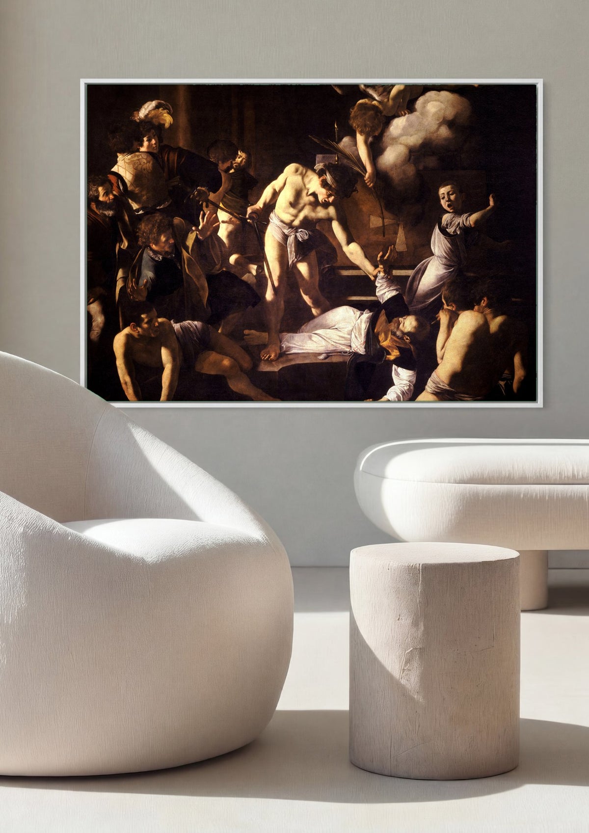 Quadro Decorativo O Martírio de São Mateus - Caravaggio | quadro emoldurado na parede