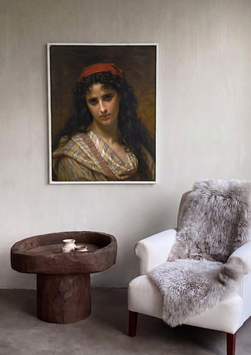 Quadro Decorativo 'A Cigana' - Hugues Merle | quadro emoldurado na parede