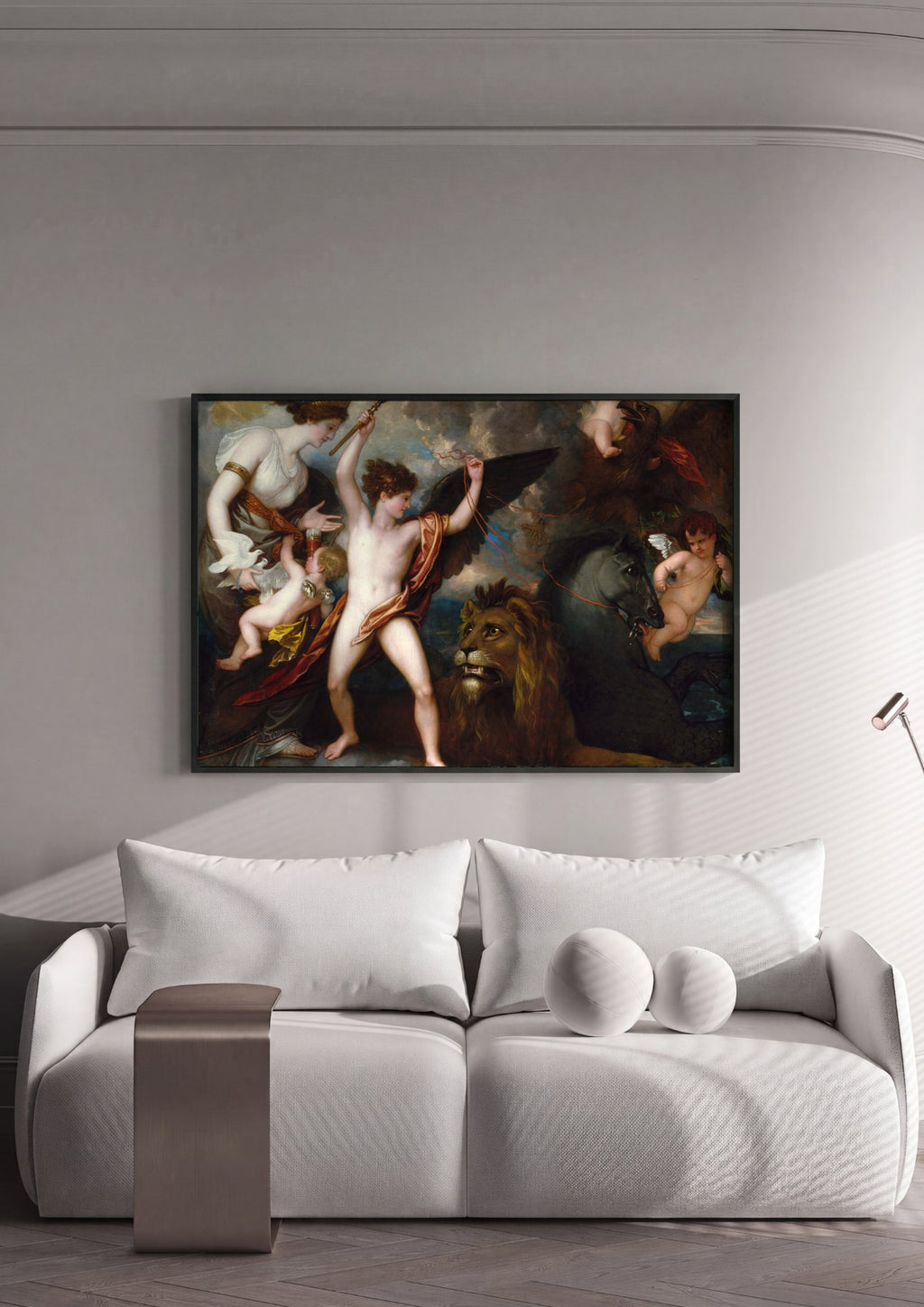 Quadro Decorativo A Expulsão de Adão e Eva - Benjamin West | quadro emoldurado na parede
