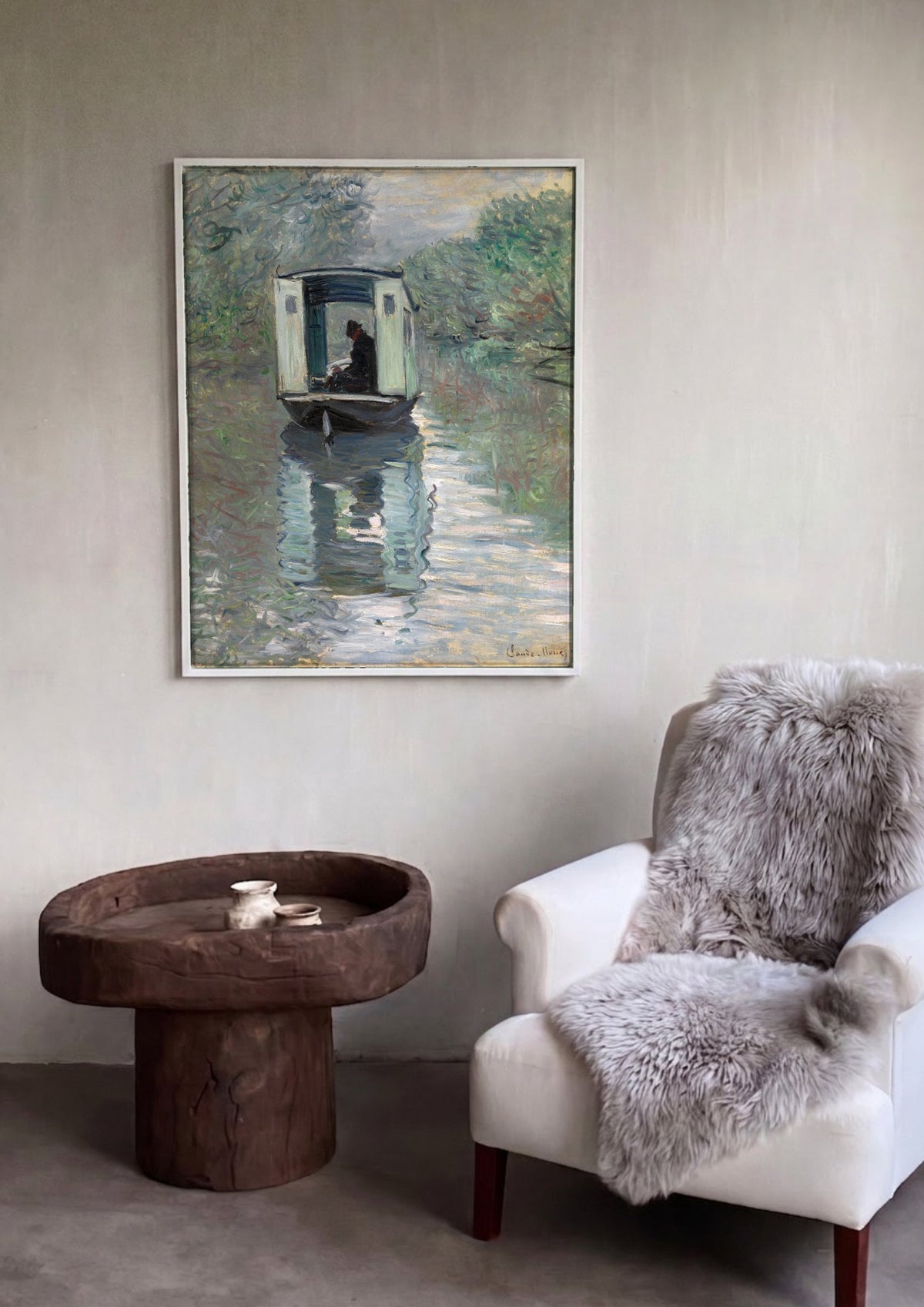 Quadro Decorativo O Atelier Barca - Claude Monet | quadro emoldurado na parede