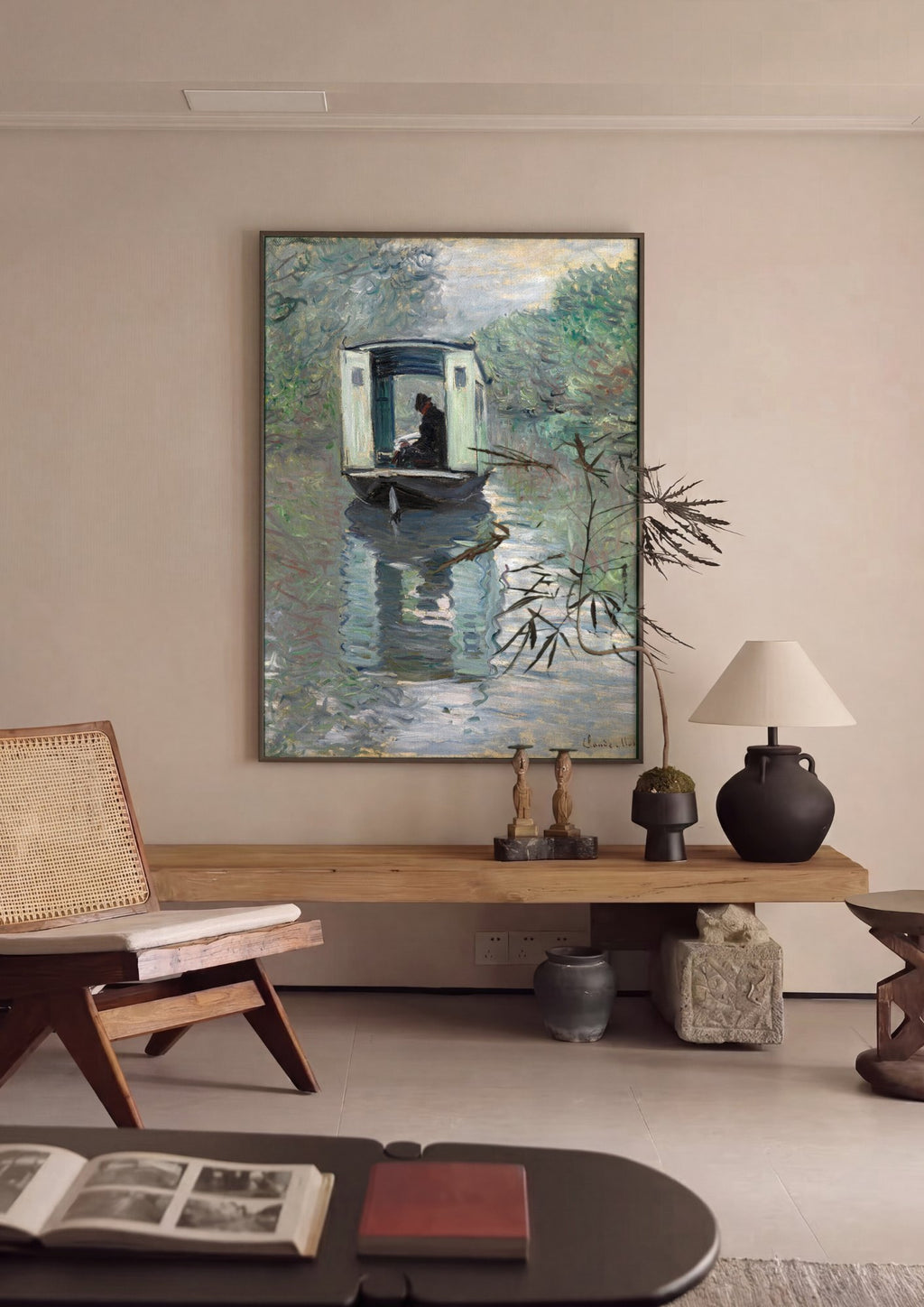 Quadro Decorativo O Atelier Barca - Claude Monet | quadro emoldurado na parede