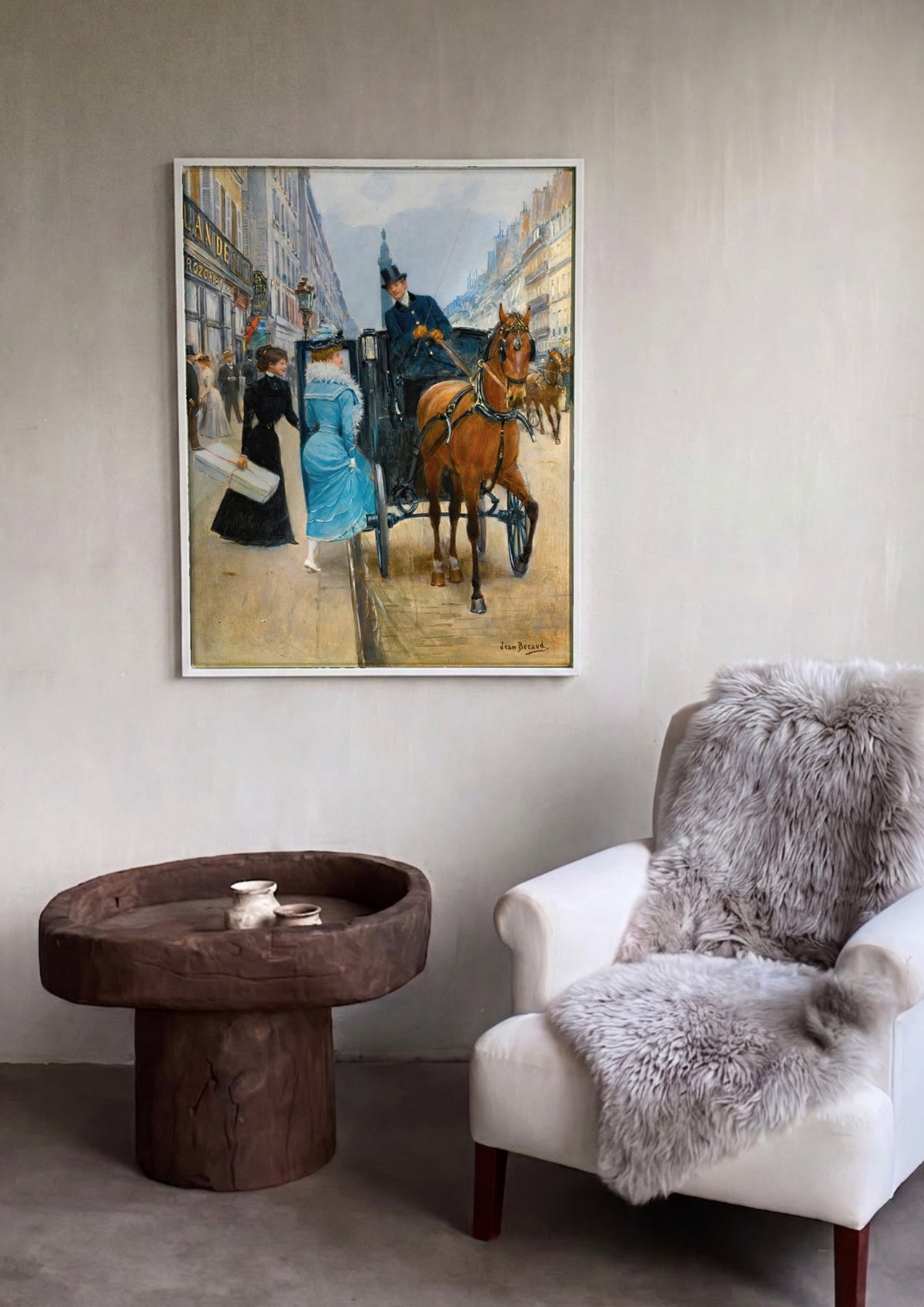 Quadro Decorativo Cena Urbana Parisiense - Jean Béraud | quadro emoldurado na parede