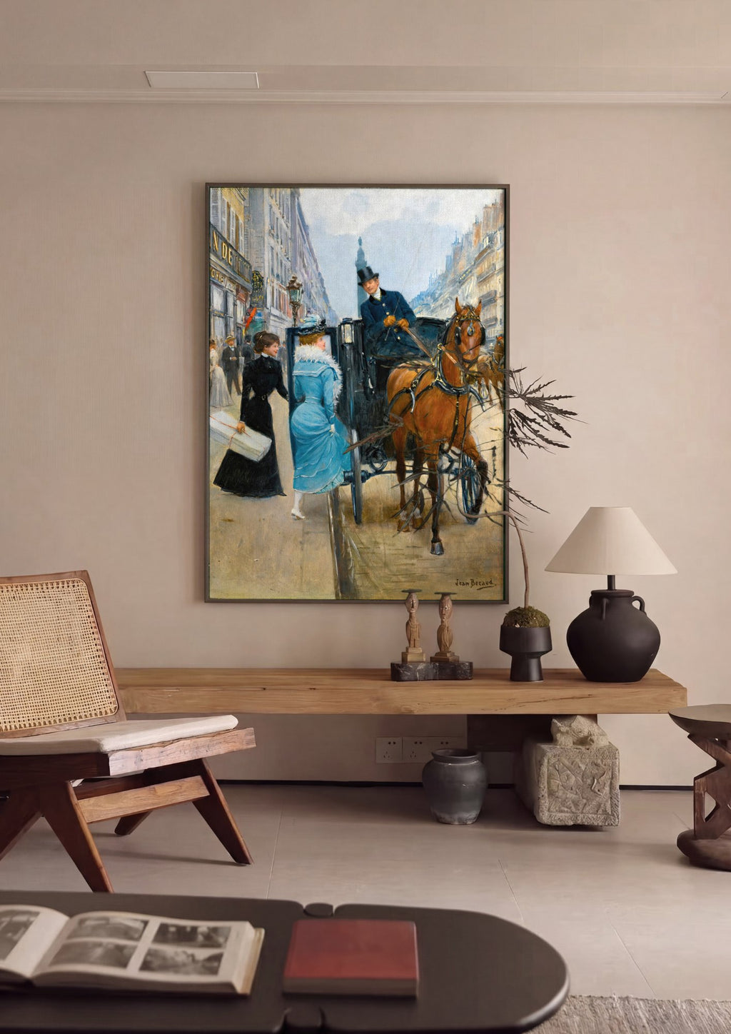Quadro Decorativo Cena Urbana Parisiense - Jean Béraud | quadro emoldurado na parede