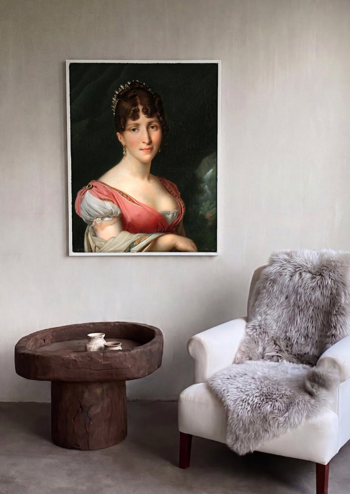 Quadro Decorativo Retrato de Mulher - Anne-Louis Girodet | quadro emoldurado na parede