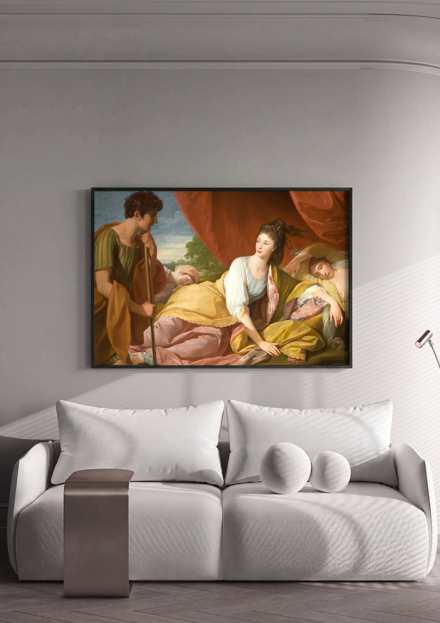 Quadro Decorativo A Expulsão de Hagar e Ismael - Benjamin West | quadro emoldurado na parede