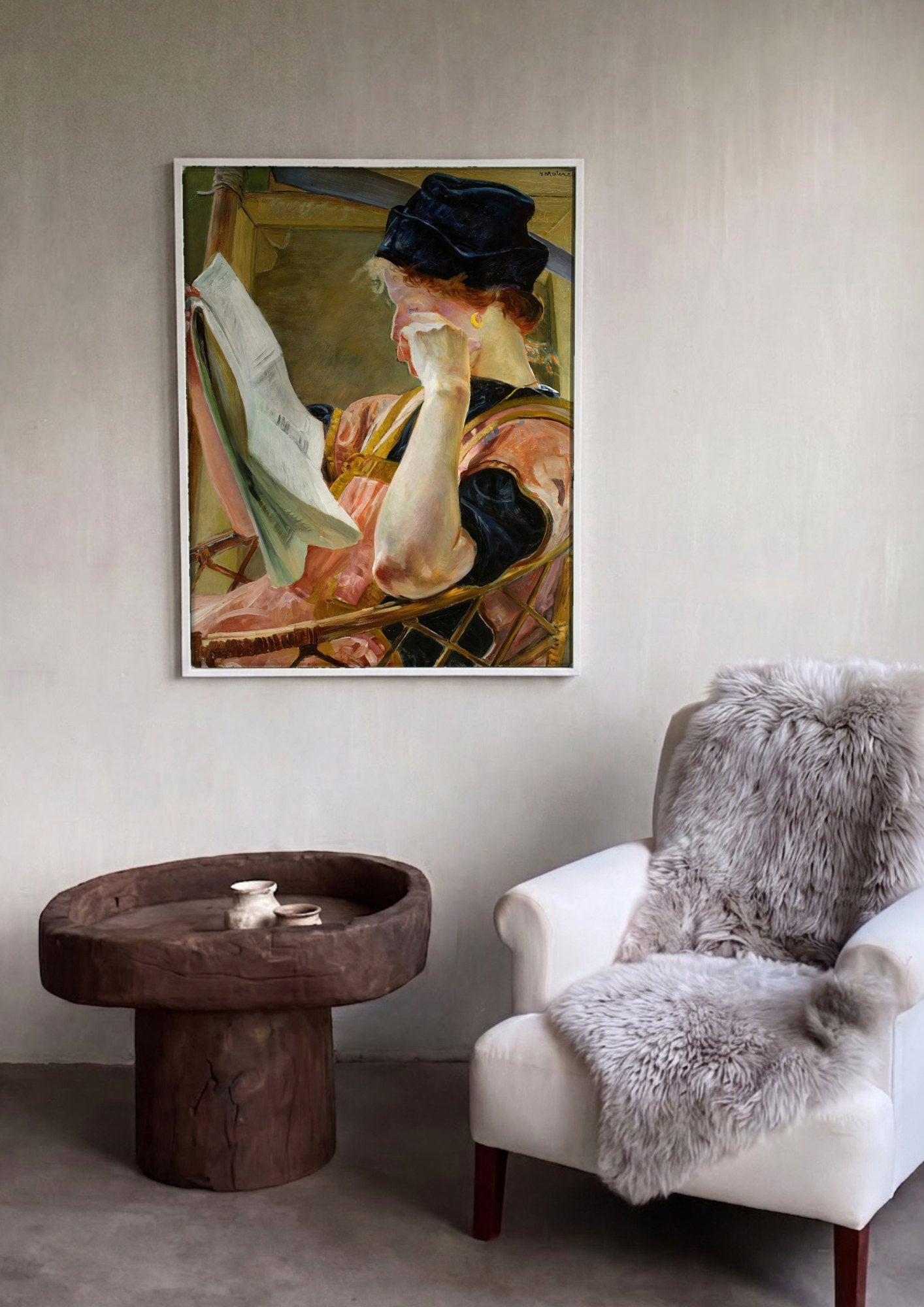Quadro Decorativo A Leitura - Jacek Malczewski | quadro emoldurado na parede