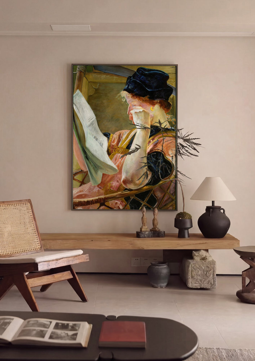 Quadro Decorativo A Leitura - Jacek Malczewski | quadro emoldurado na parede