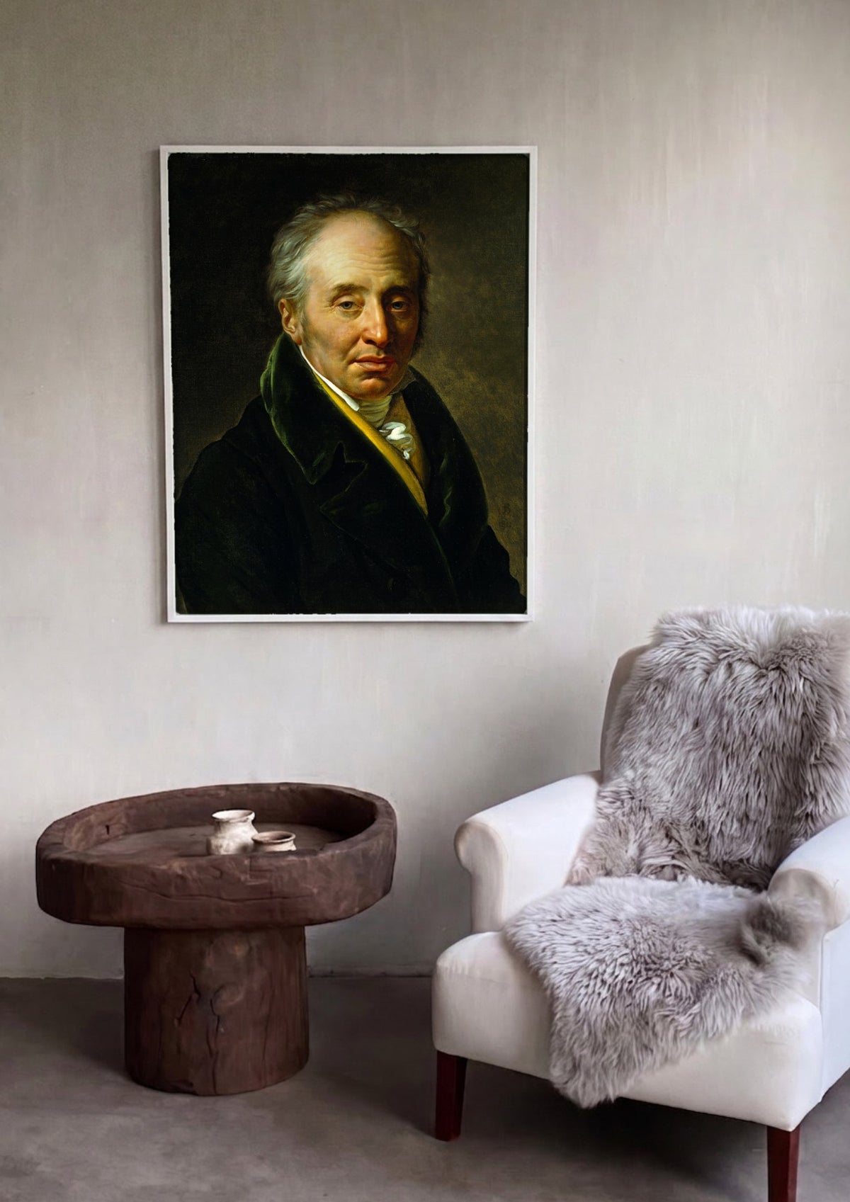 Quadro Decorativo Retrato de François-René de Chateaubriand - Girodet | quadro emoldurado na parede