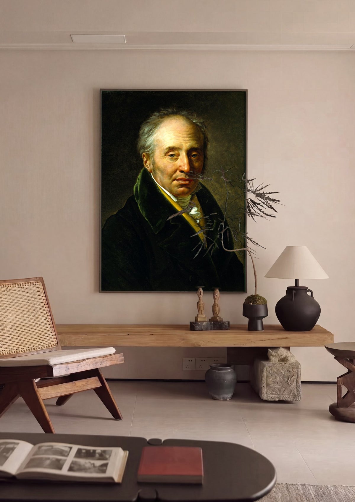 Quadro Decorativo Retrato de François-René de Chateaubriand - Girodet | quadro emoldurado na parede
