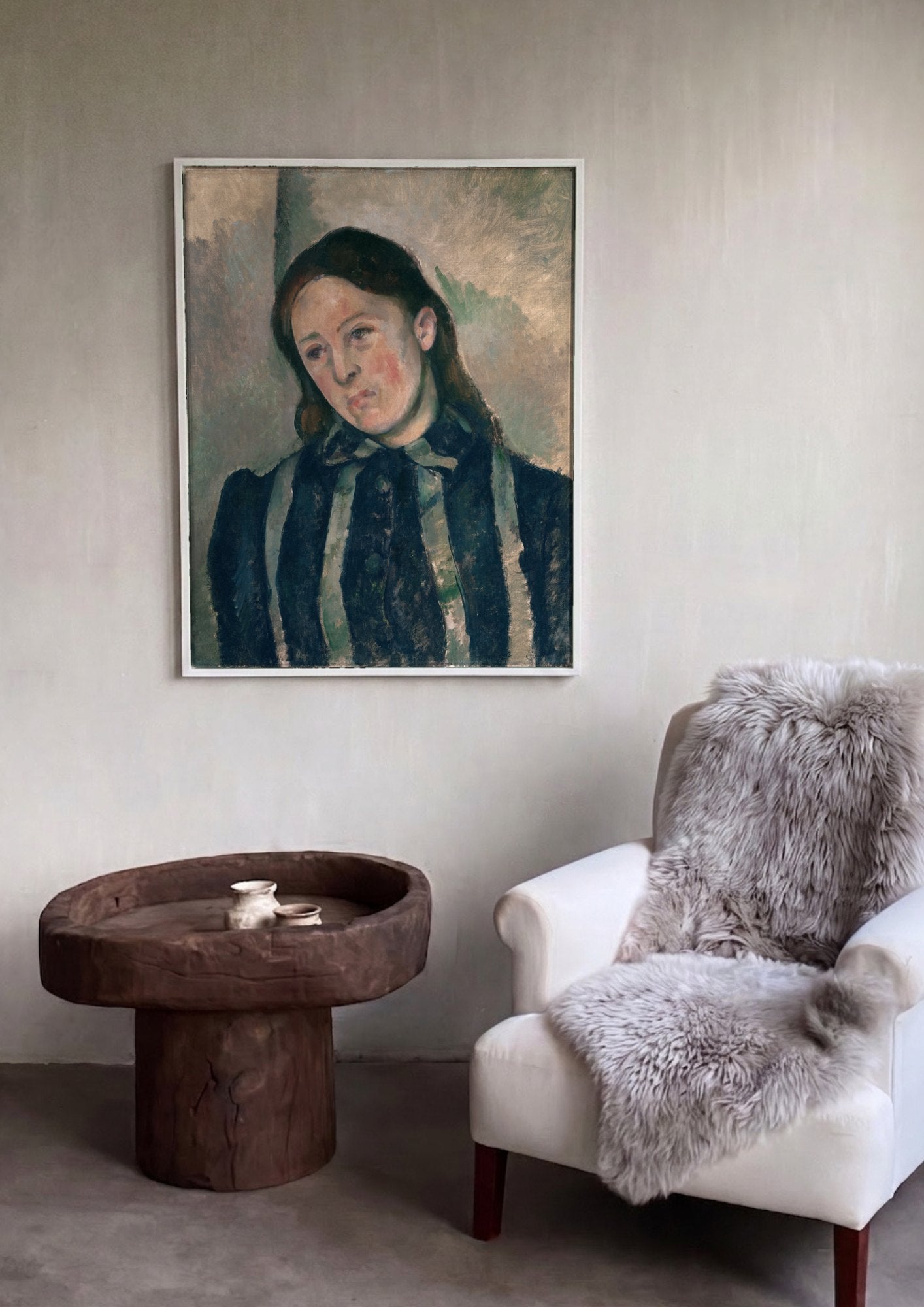 Quadro Decorativo A Jovem Italiana (La Jeune Italienne) - Cézanne | quadro emoldurado na parede