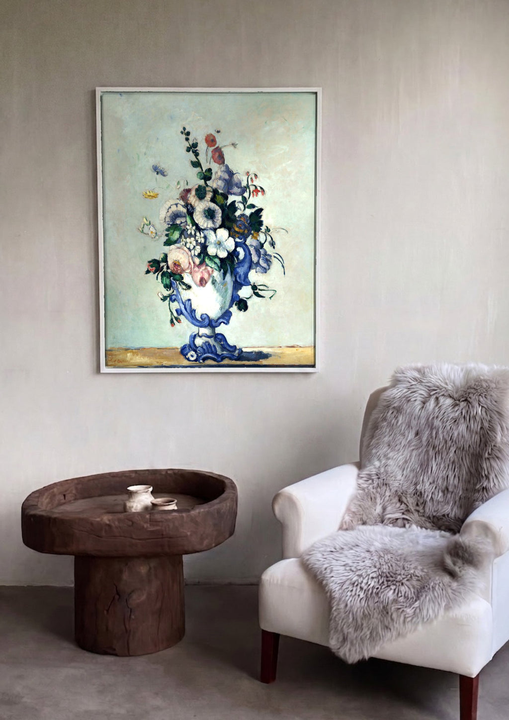 Quadro Decorativo Vaso de Flores - Cézanne | quadro emoldurado na parede