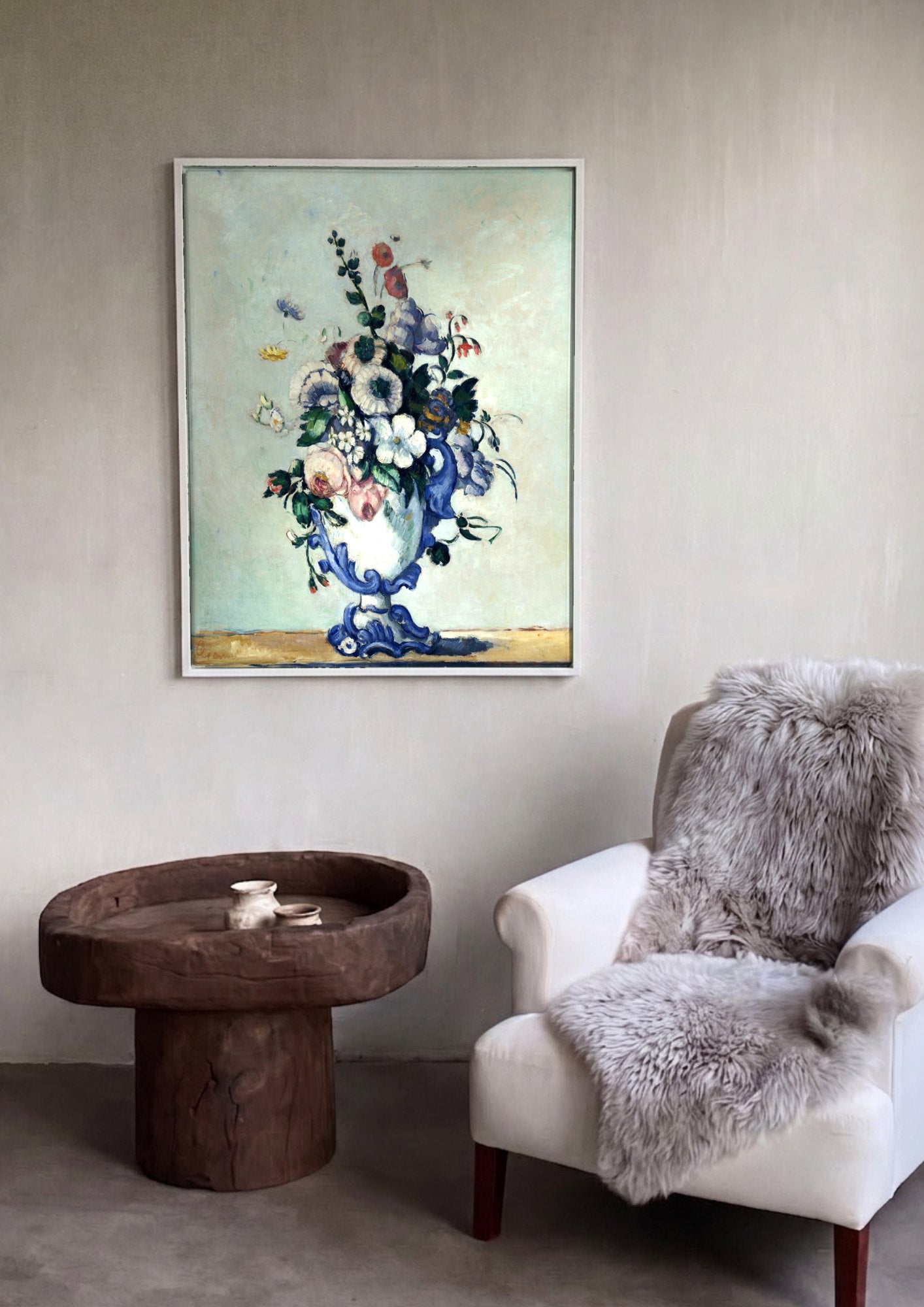 Quadro Decorativo Vaso de Flores - Cézanne | quadro emoldurado na parede