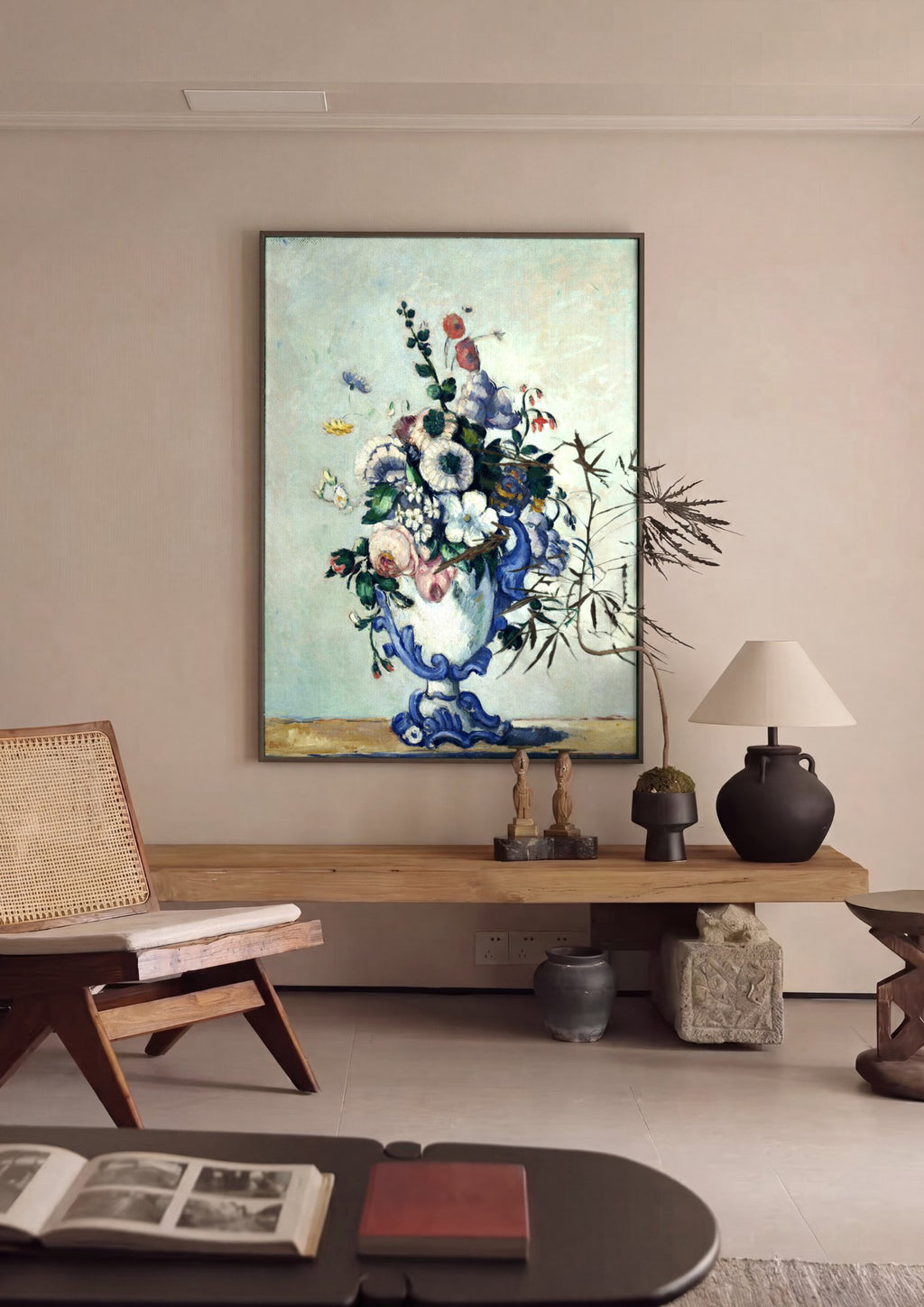 Quadro Decorativo Vaso de Flores - Cézanne | quadro emoldurado na parede