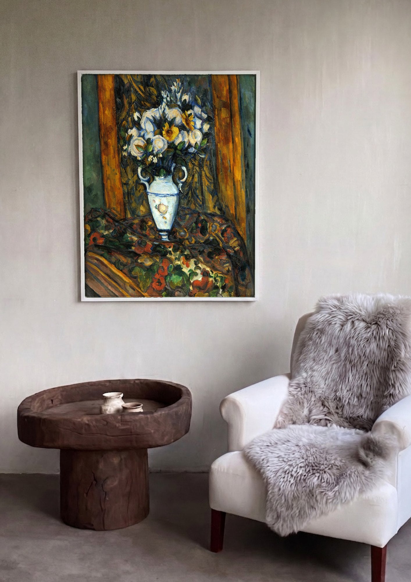 Quadro Decorativo Vaso de Flores - Paul Cézanne | quadro emoldurado na parede