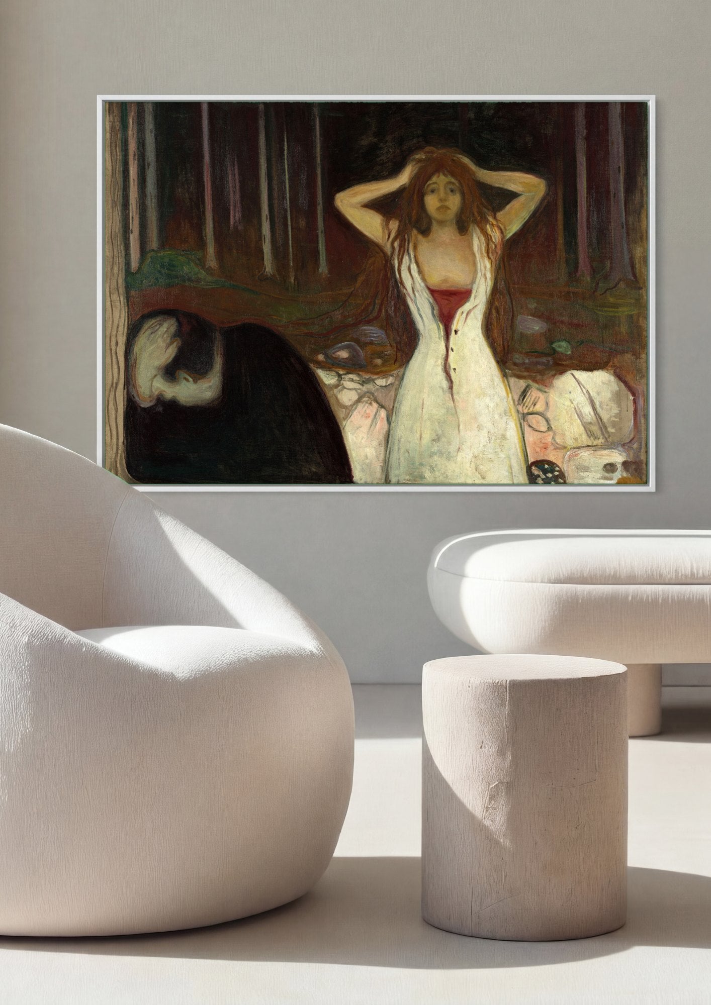 Quadro Decorativo A Morte na Sala da Doente - Edvard Munch | quadro emoldurado na parede