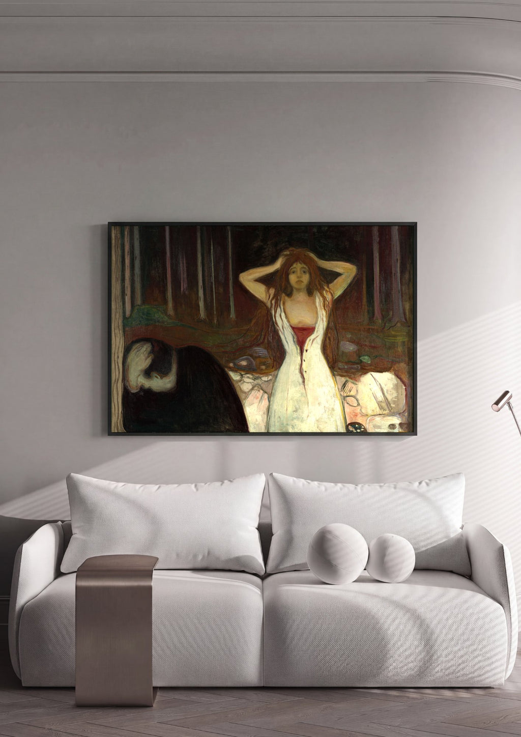 Quadro Decorativo A Morte na Sala da Doente - Edvard Munch | quadro emoldurado na parede