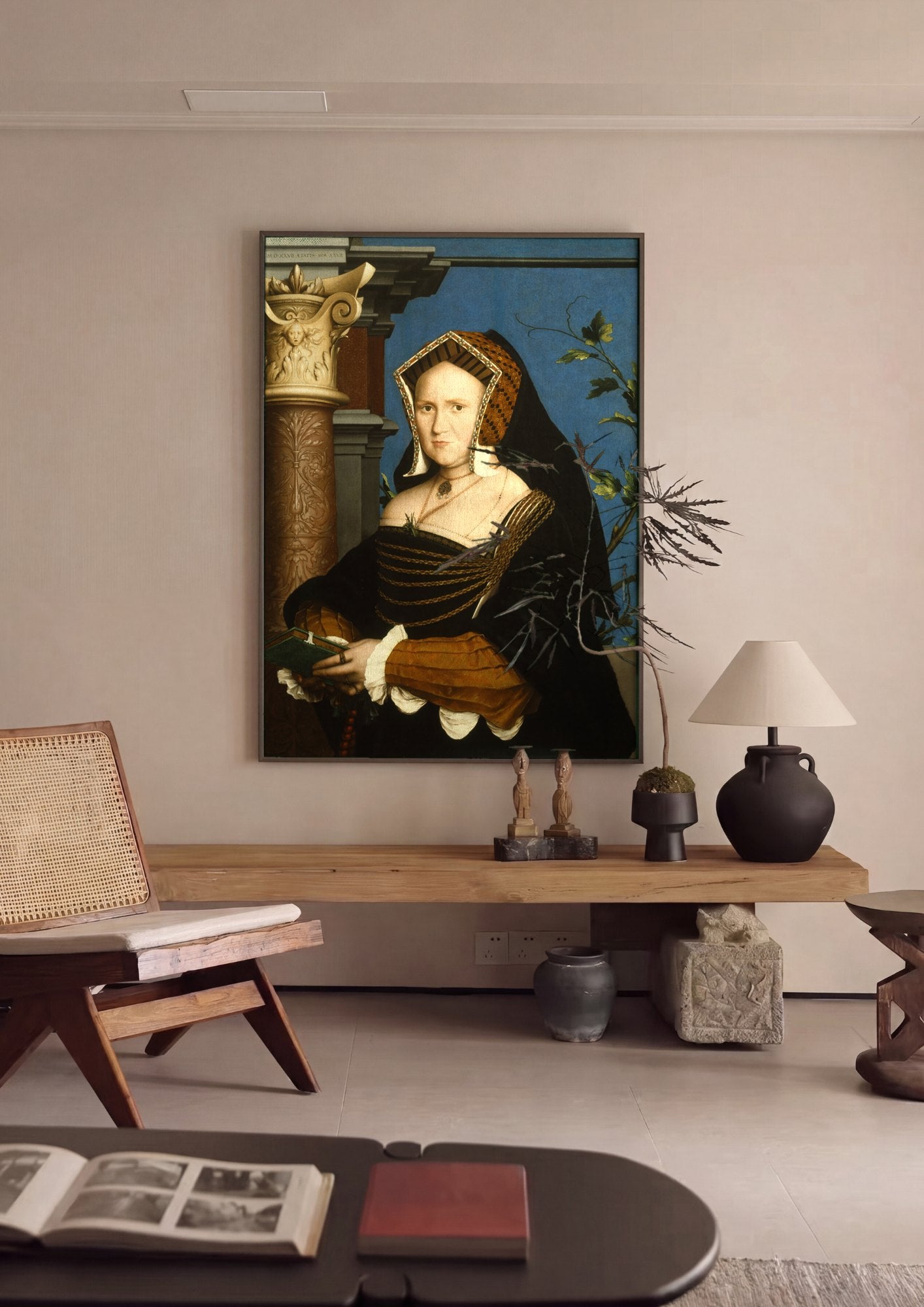 Quadro Decorativo A Senhora com Livro de Orações - Hans Holbein | quadro emoldurado na parede