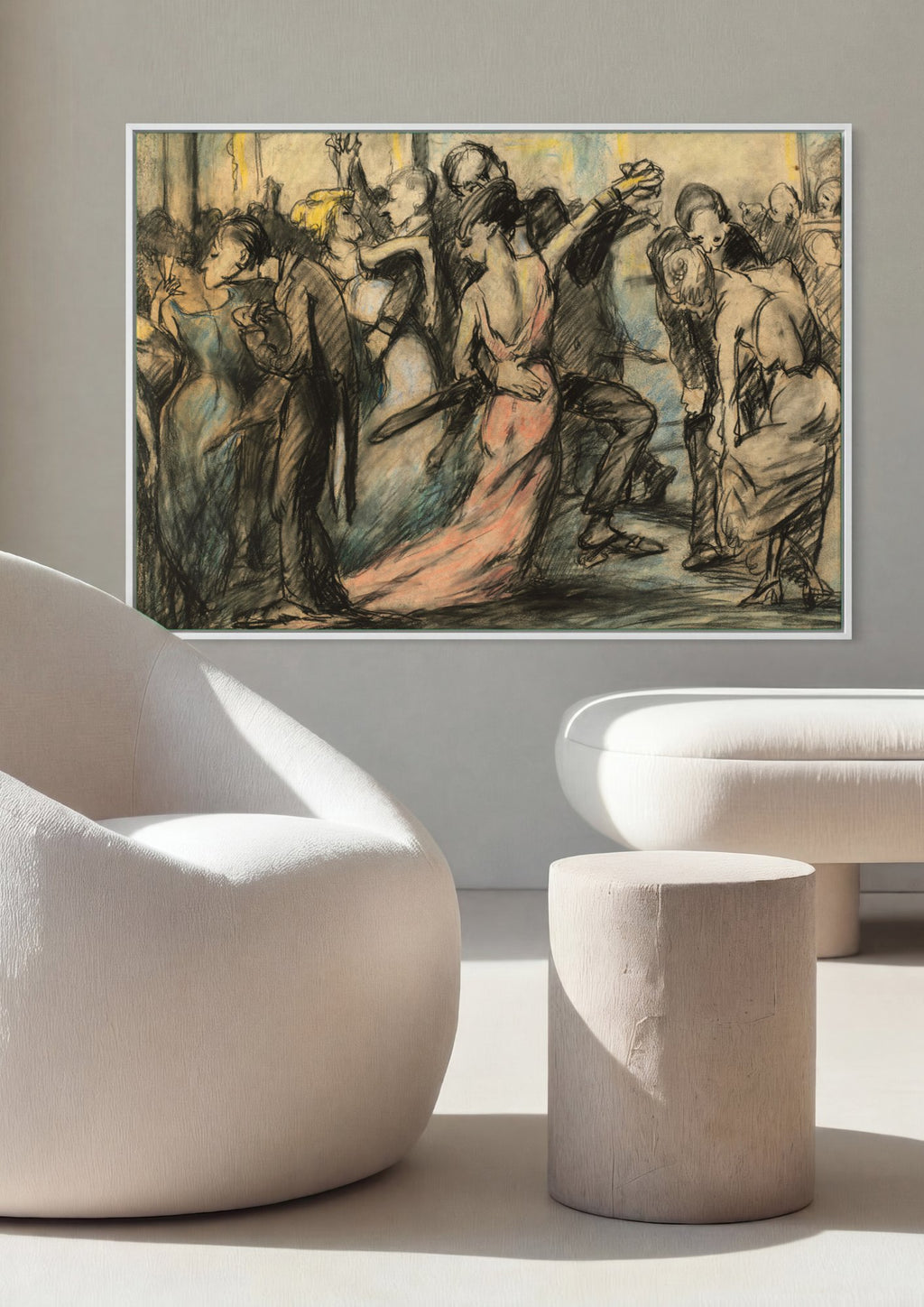 Quadro Decorativo A Dança (Estudo) - George Bellows | quadro emoldurado na parede