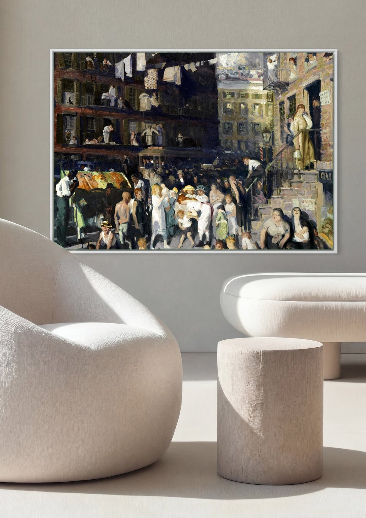 Quadro Decorativo Cliff Dwellers - George Bellows | quadro emoldurado na parede