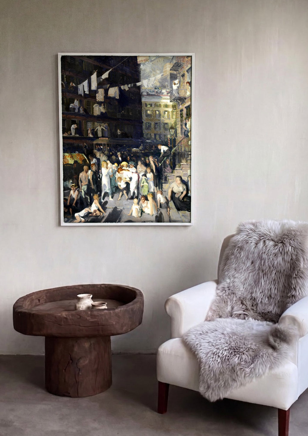 Quadro Decorativo Cliff Dwellers - George Bellows | quadro emoldurado na parede