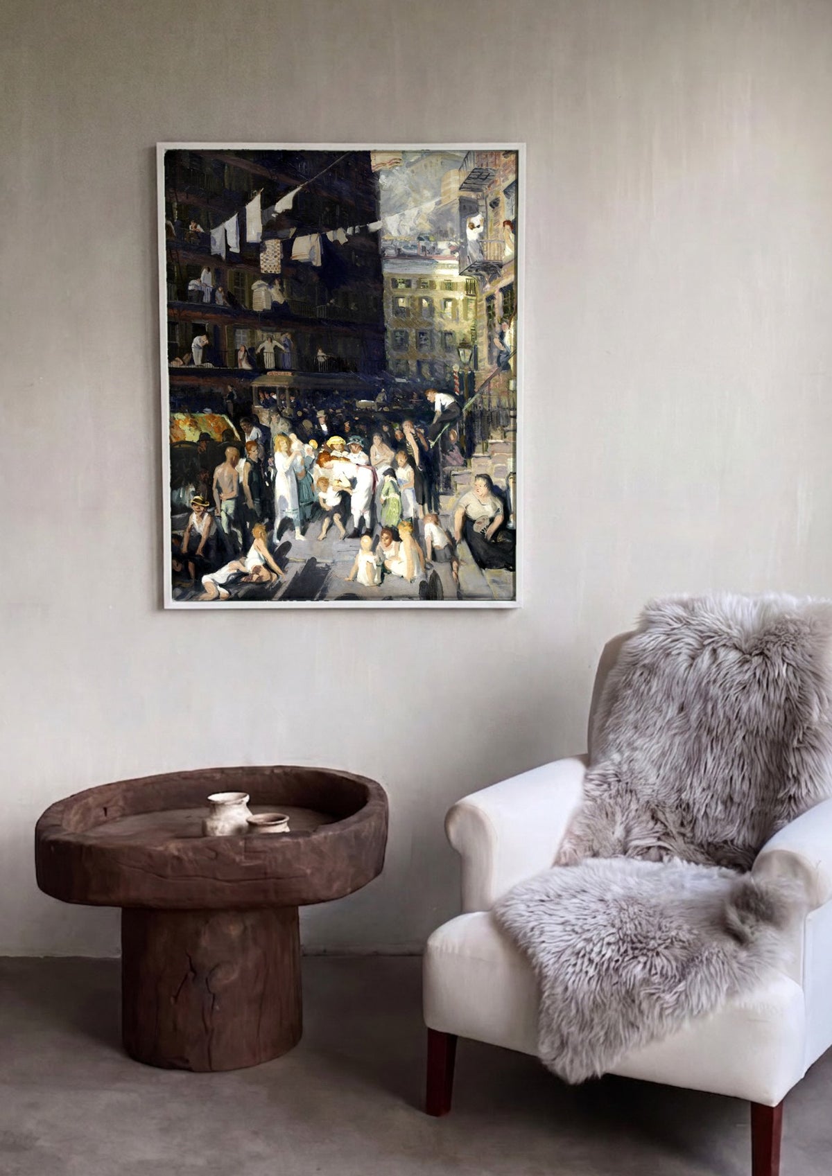 Quadro Decorativo Cliff Dwellers - George Bellows | quadro emoldurado na parede