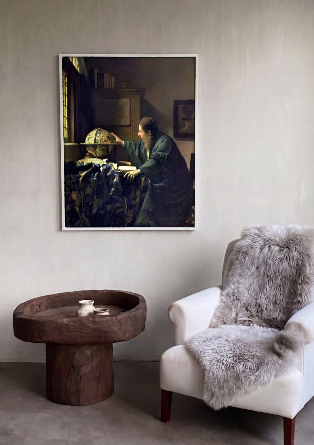 Quadro Decorativo O Geógrafo - Johannes Vermeer | quadro emoldurado na parede