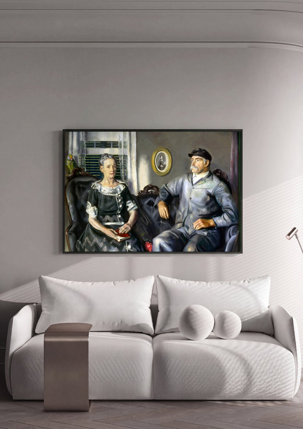 Quadro Decorativo A Avó e o Avô - George Bellows em ambiente decorado