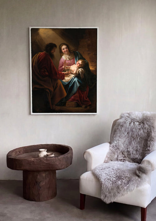 Quadro Decorativo A Adoração dos Pastores - Honthorst | quadro emoldurado na parede